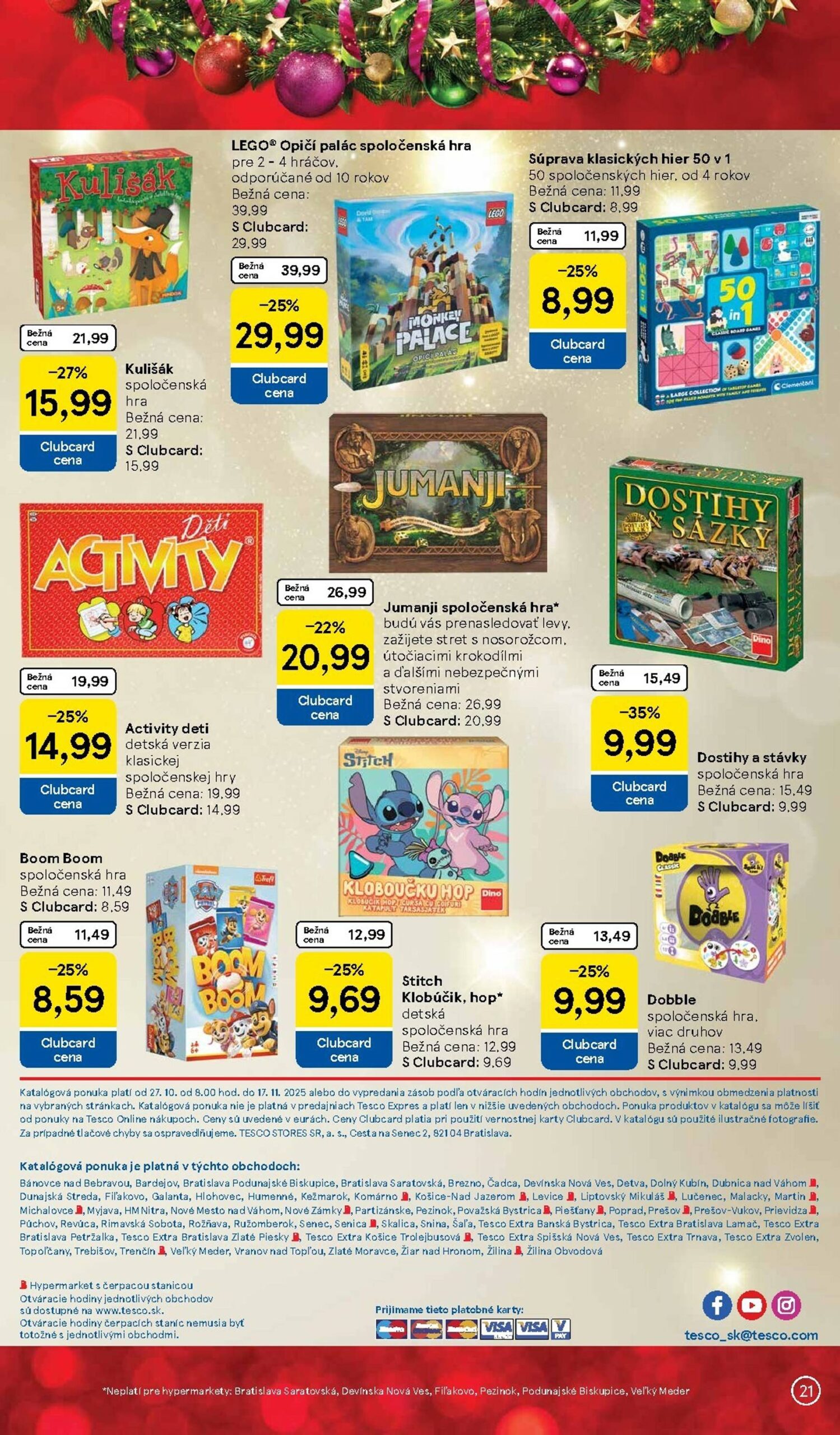 Page 21 of Aktuálny tesco leták platný od pondelka 27.10 do 17.11