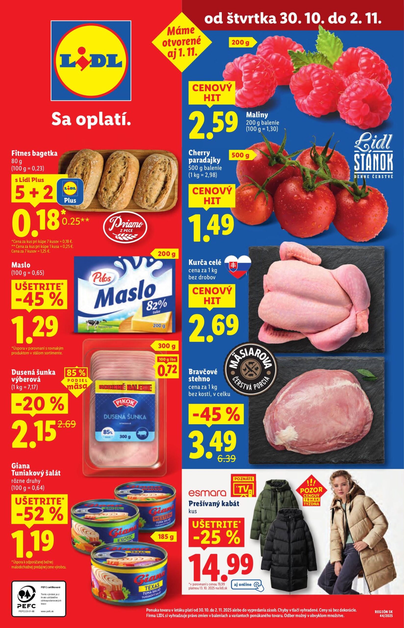 Page 1 of Aktuálny lidl leták platný od štvrtka 30.10 do 02.11