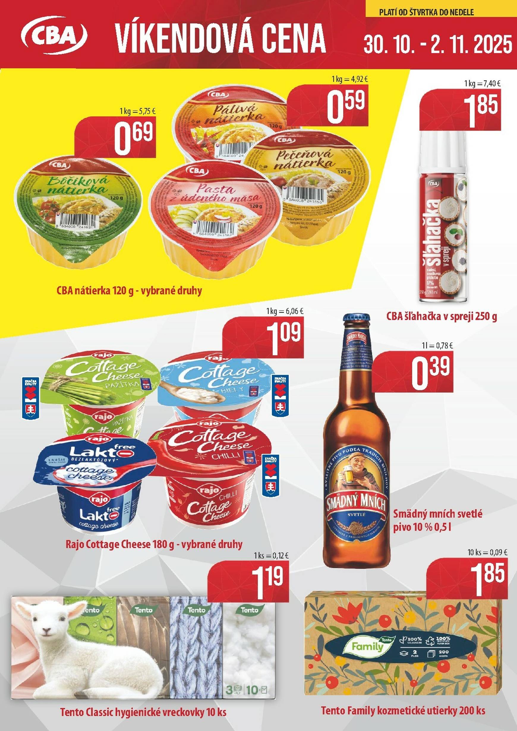Page 1 of Aktuálny cba leták platný od štvrtka 30.10 do 02.11