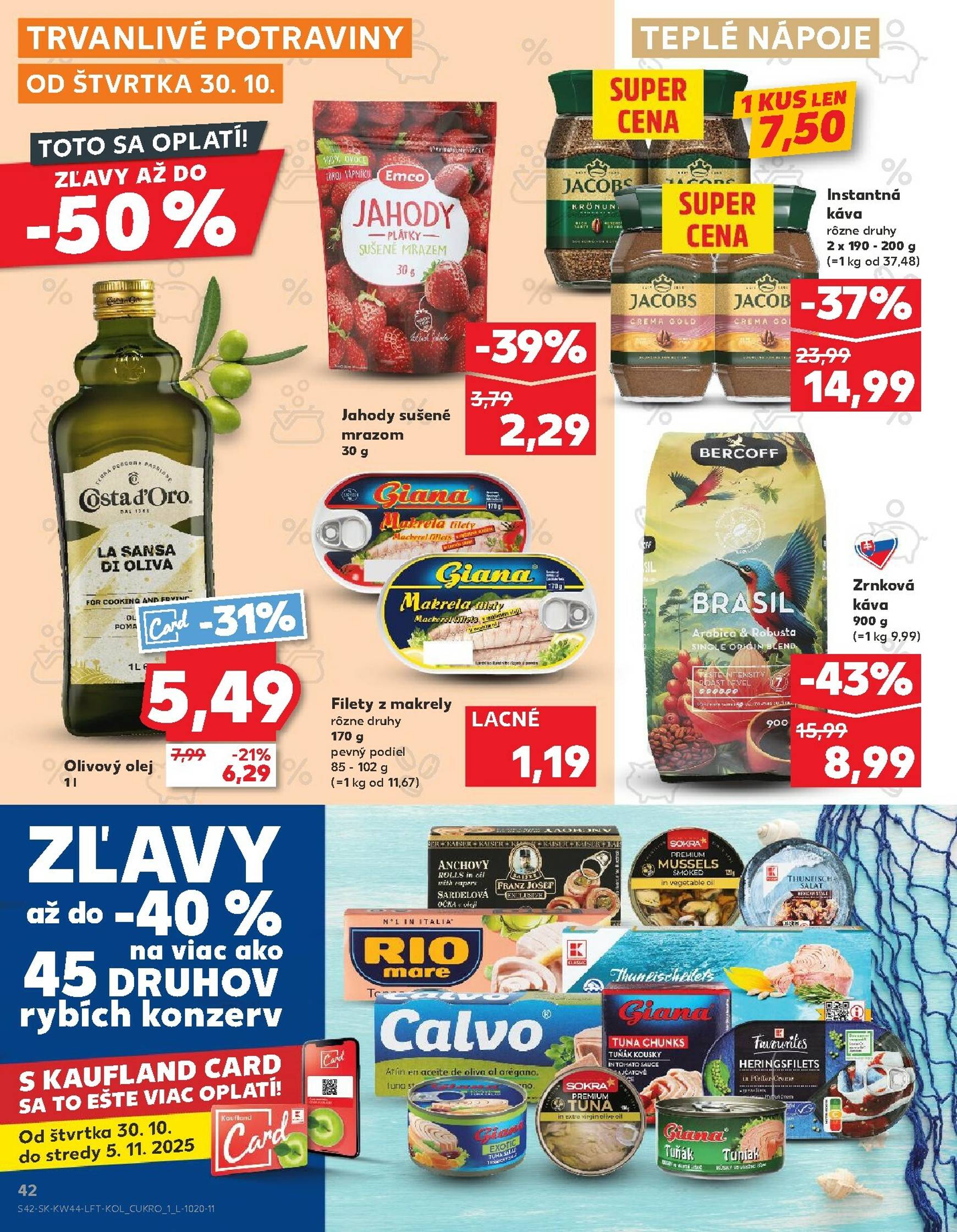 Page 42 of Aktuálny kaufland leták platný od štvrtka 30.10 do 05.11