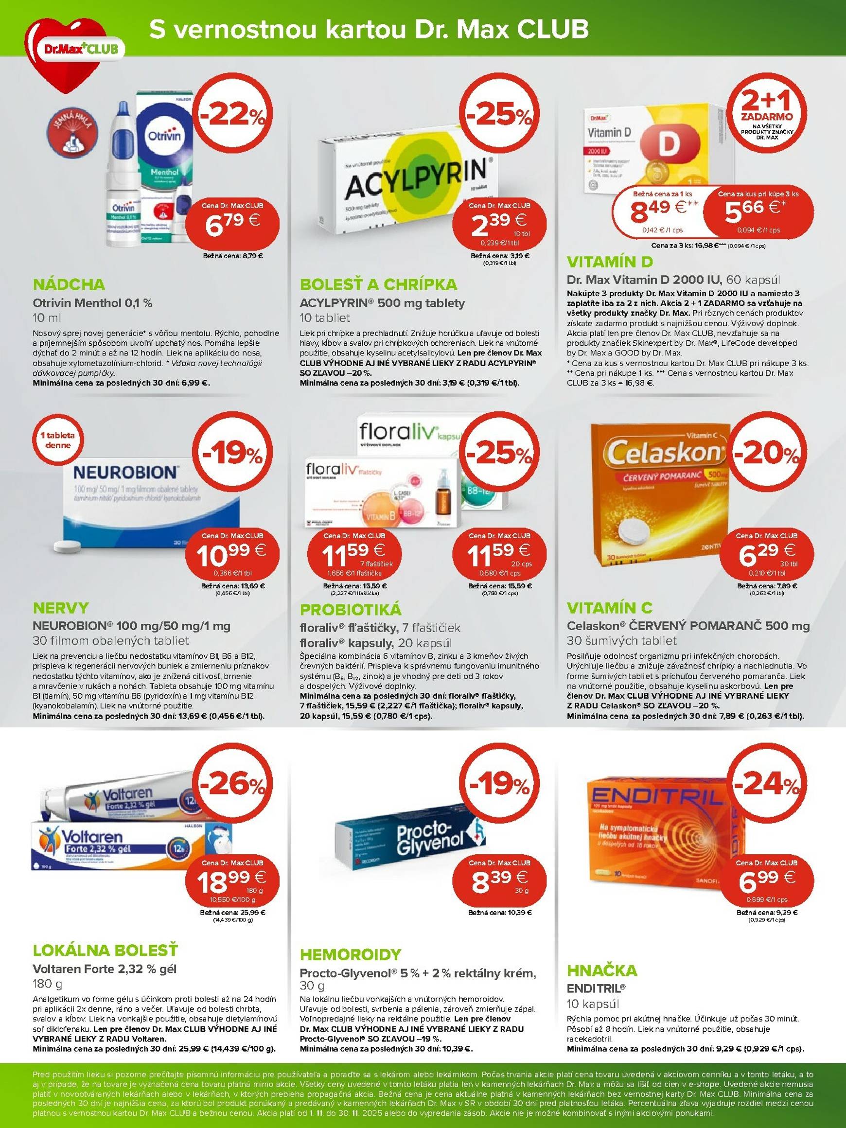 Page 3 of Aktuálny dr-max leták platný od soboty 01.11 do 30.11