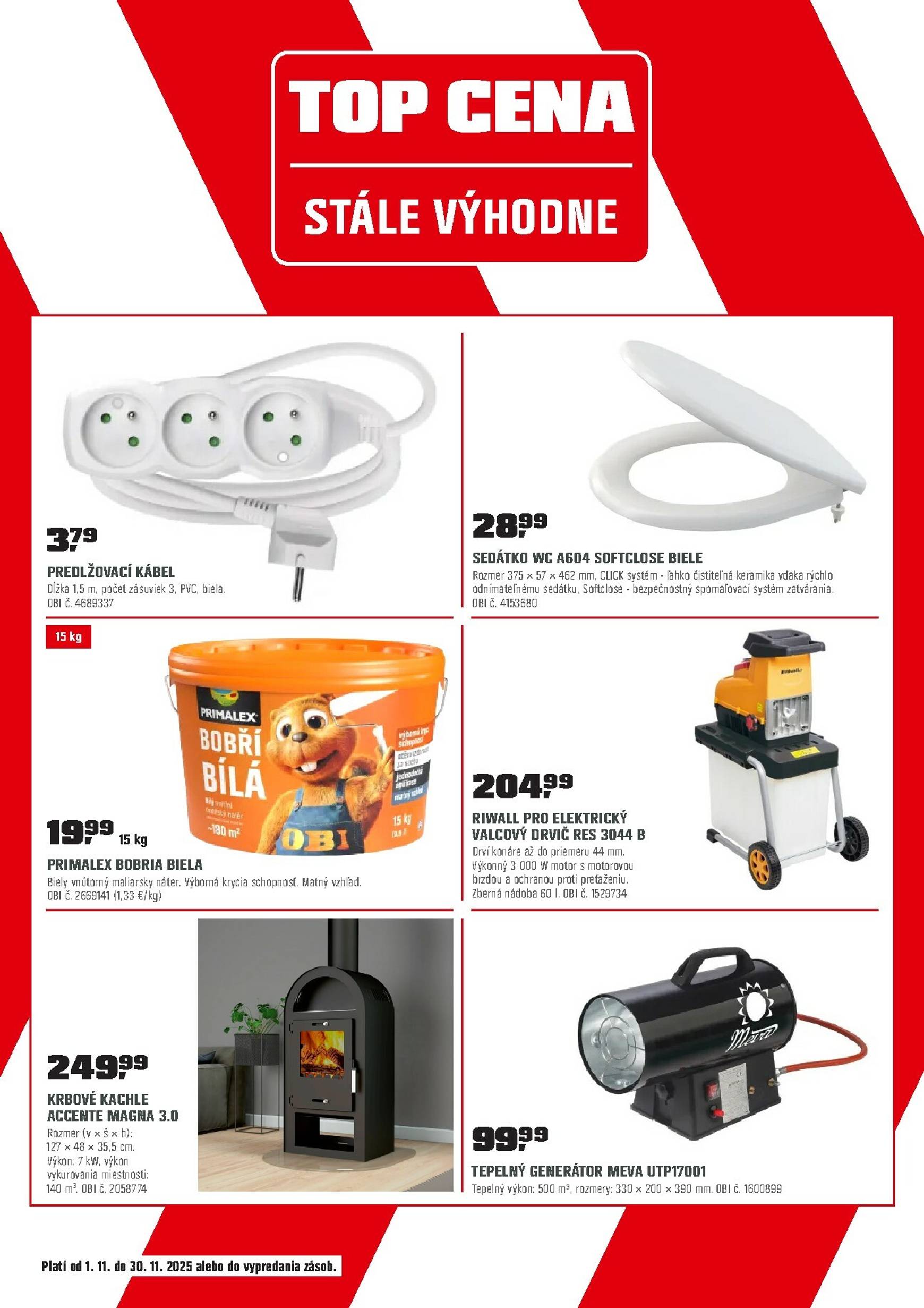 Page 20 of Aktuálny obi leták platný od soboty 01.11 do 30.11