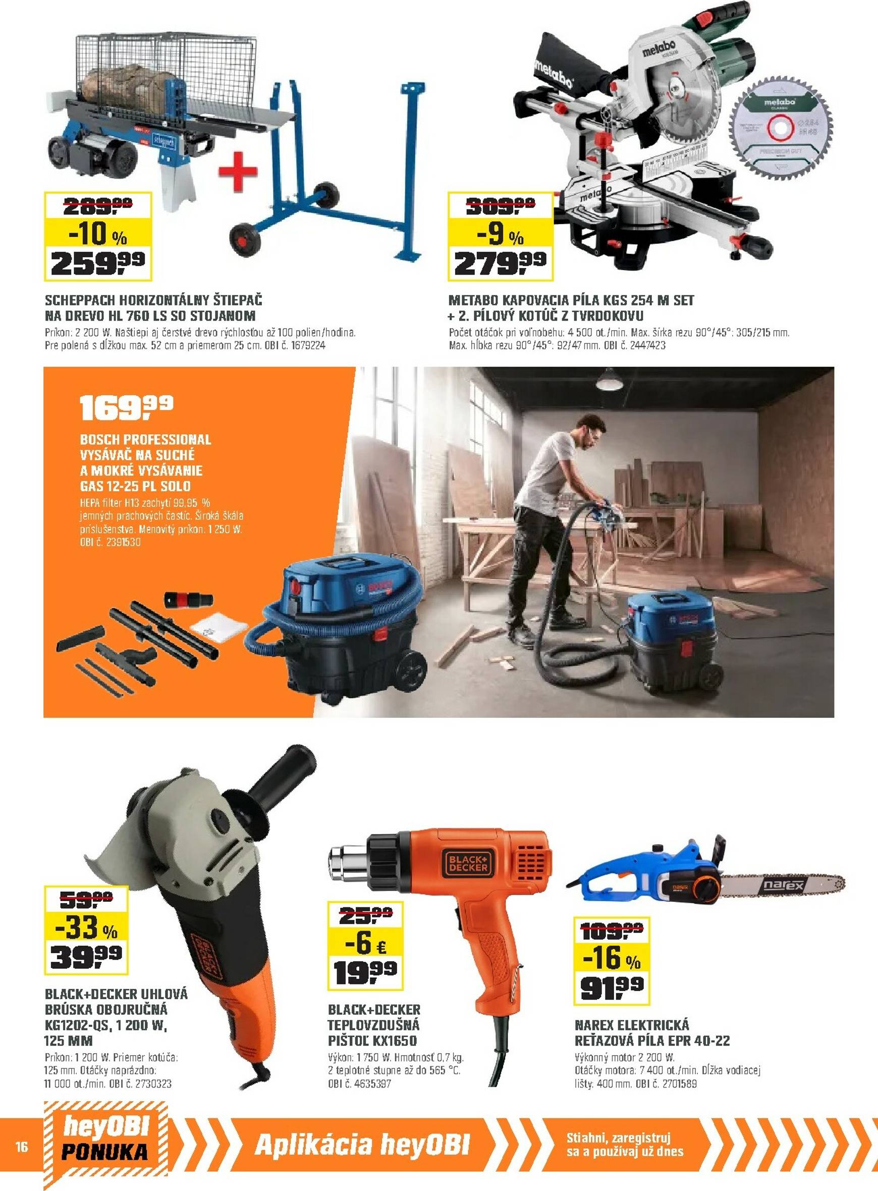 Page 16 of Aktuálny obi leták platný od soboty 01.11 do 30.11