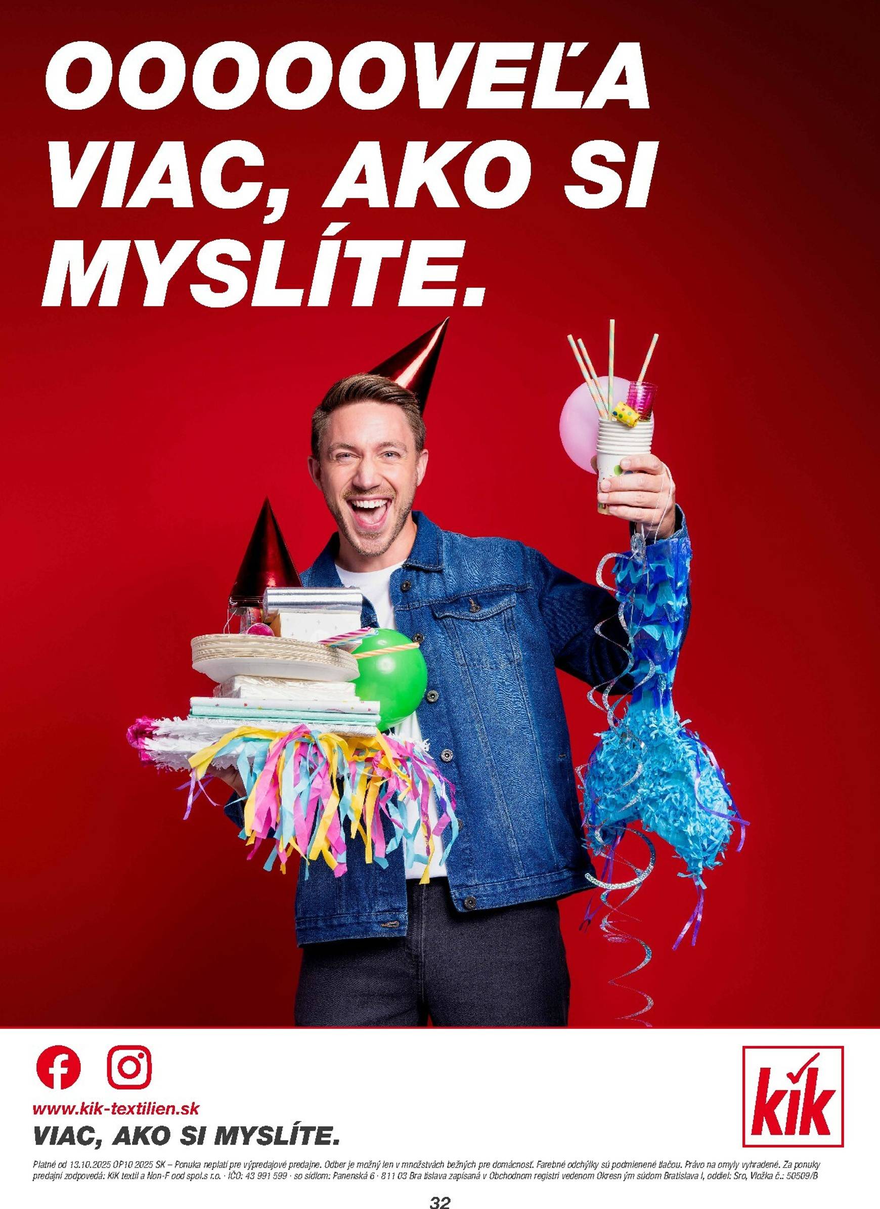 Page 32 of Aktuálny kik leták platný od pondelka 13.10 do 13.11