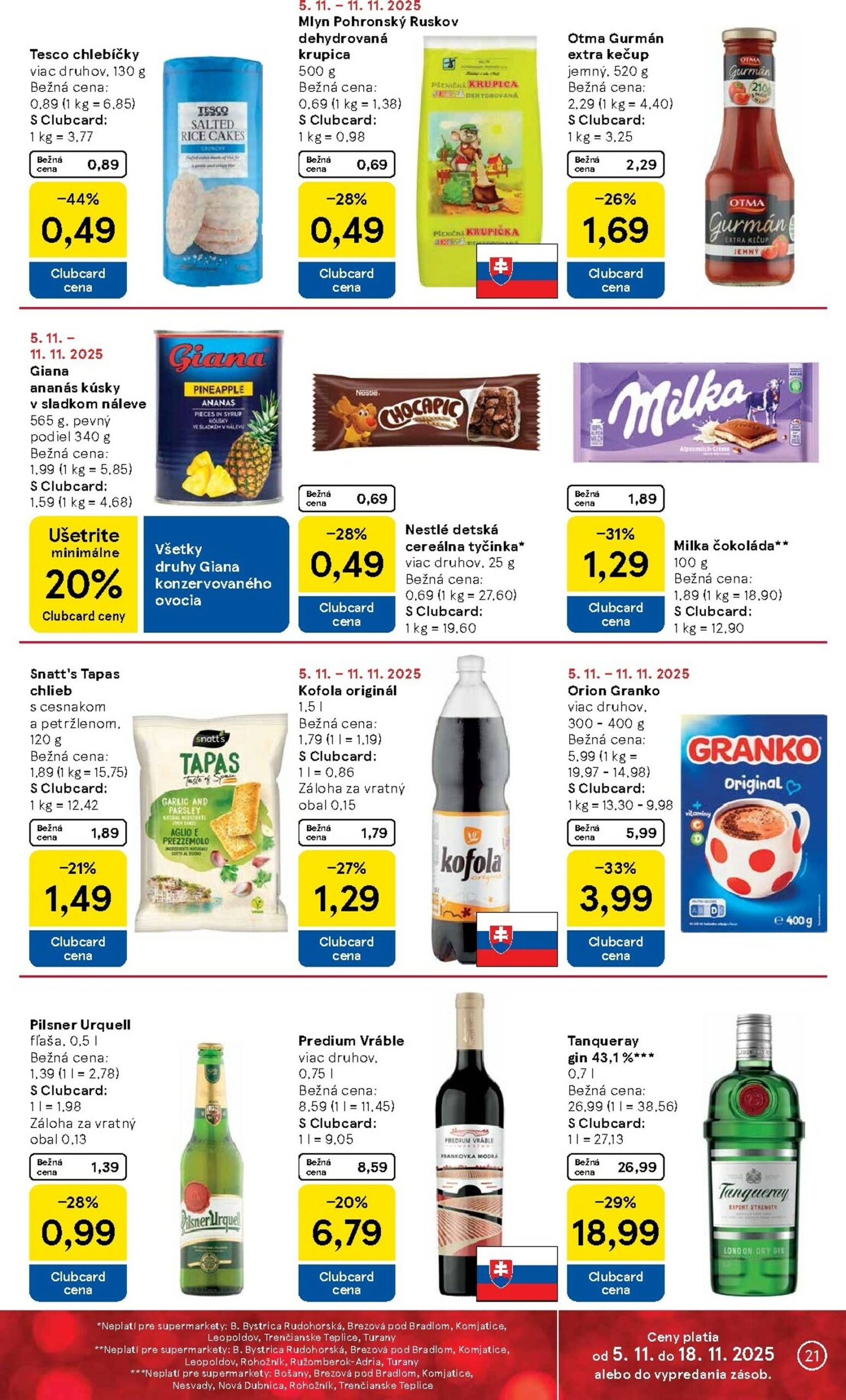 Page 21 of Aktuálny tesco leták platný od stredy 05.11 do 11.11