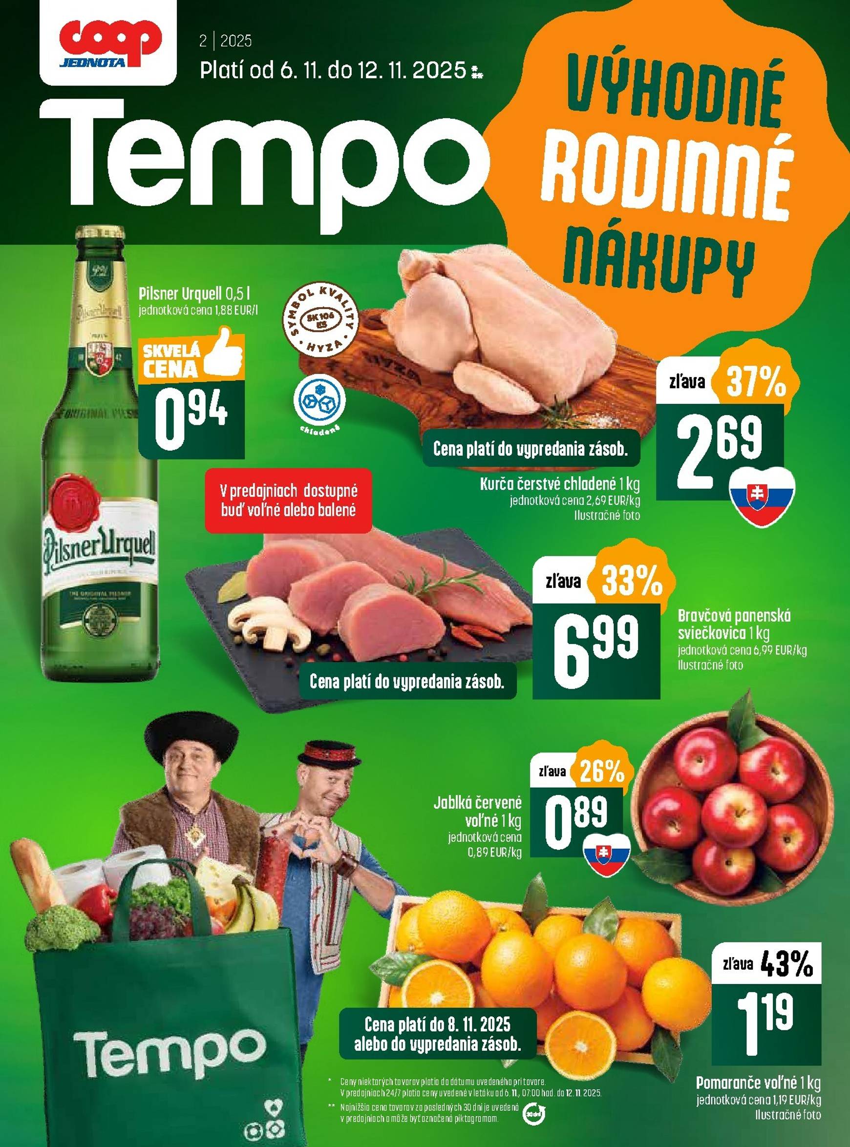 Page 1 of Aktuálny coop-jednota leták platný od štvrtka 06.11 do 12.11