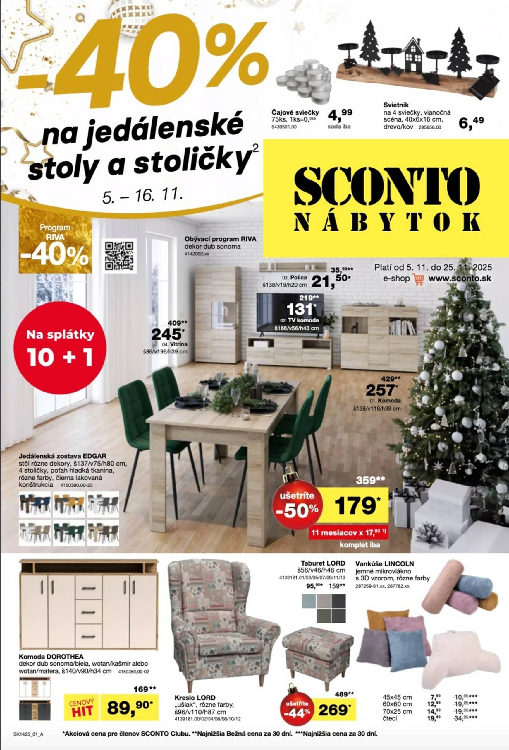 Page 1 of Aktuálny sconto-nabytok leták platný od stredy 05.11 do 25.11