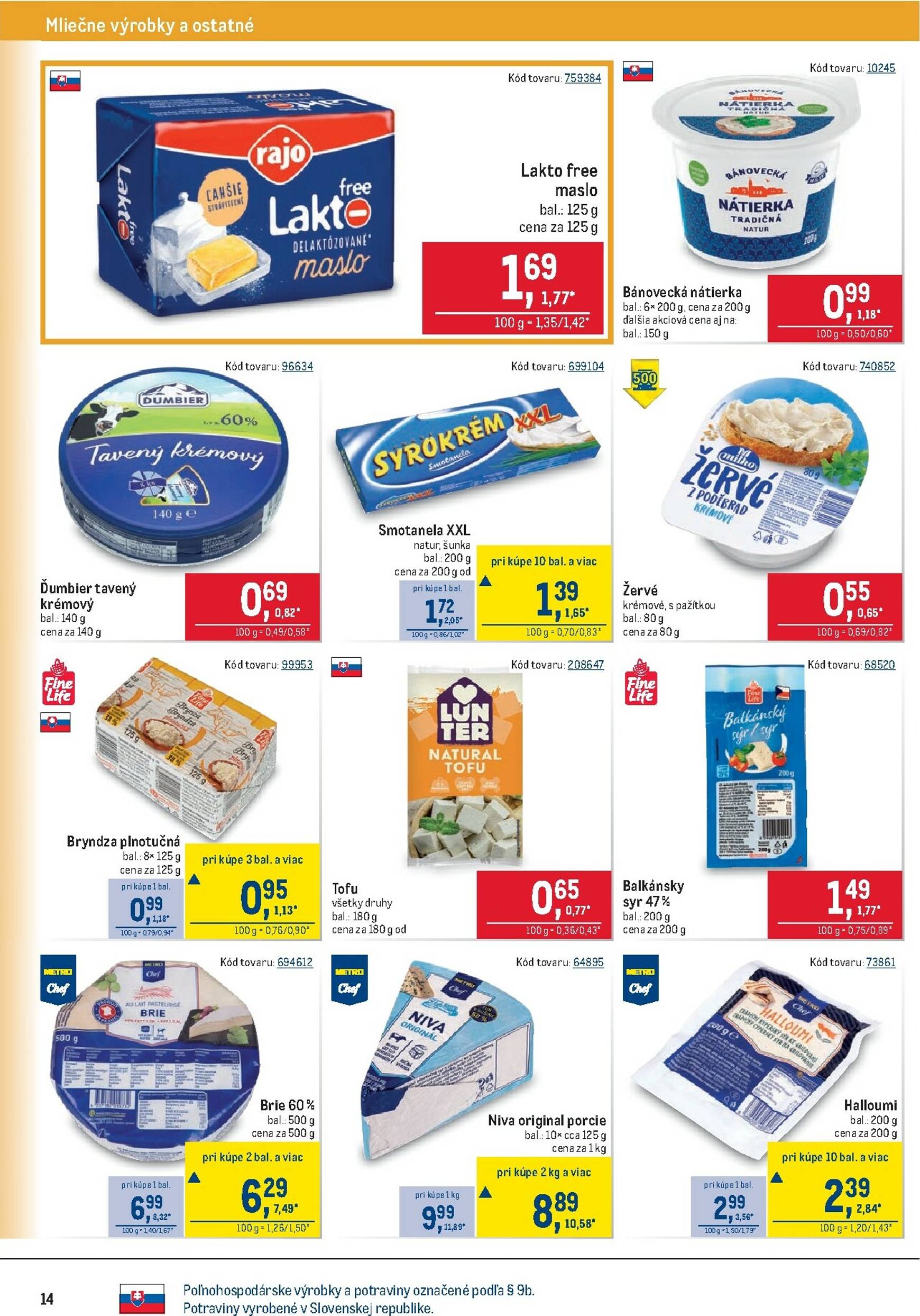 Page 14 of Aktuálny metro leták platný od stredy 05.11 do 18.11