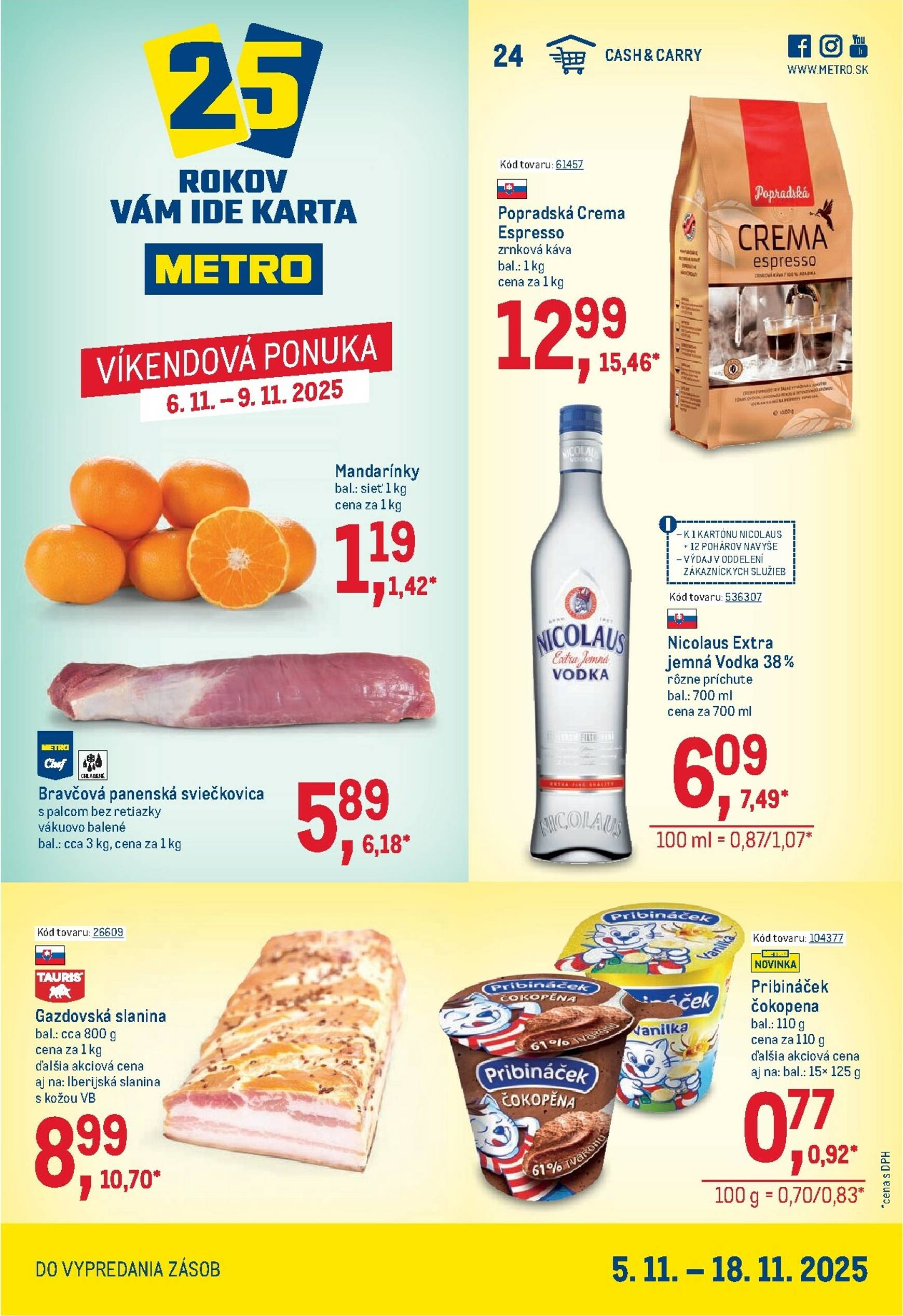 Page 1 of Aktuálny metro leták platný od stredy 05.11 do 18.11