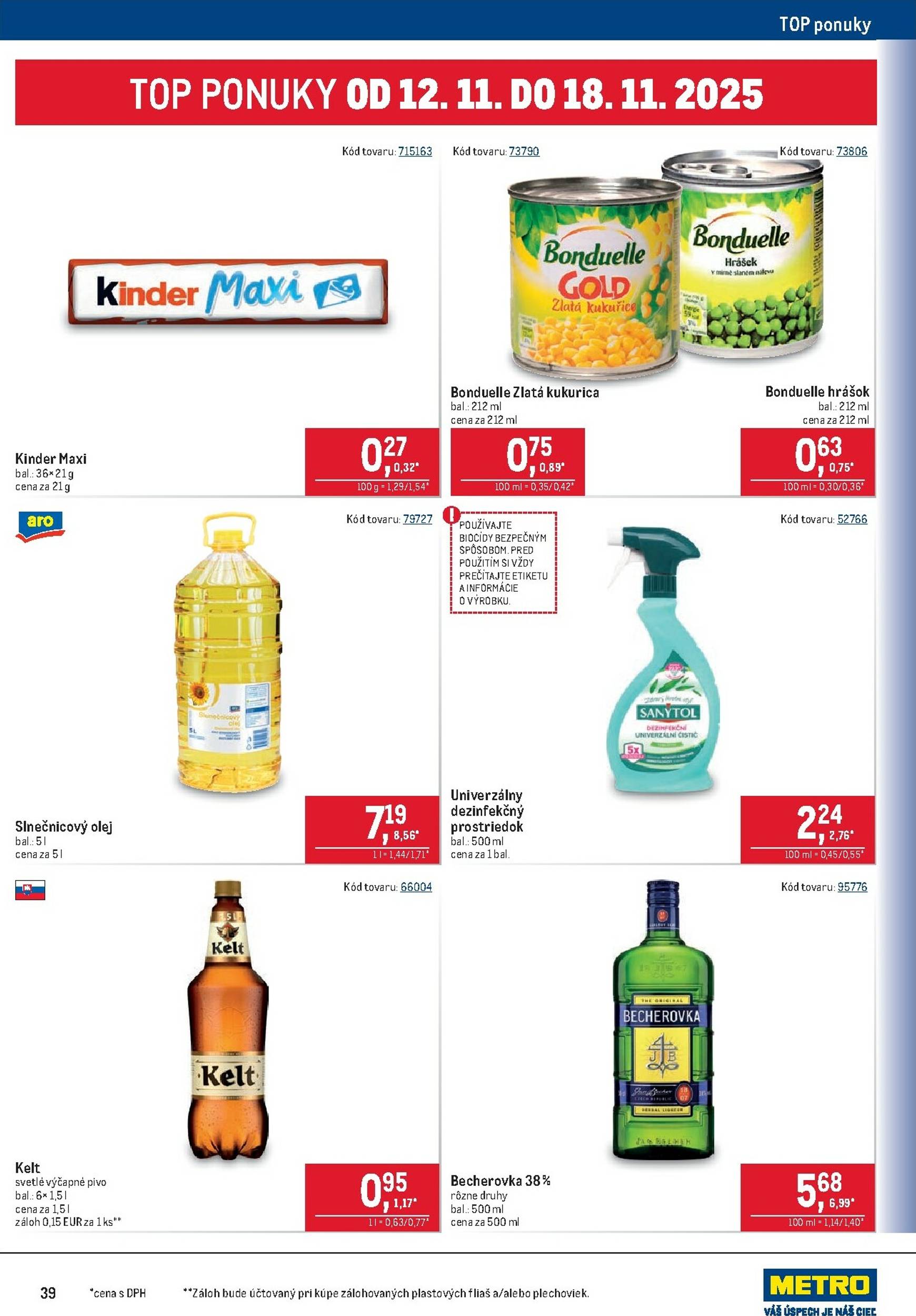 Page 39 of Aktuálny metro leták platný od stredy 05.11 do 18.11