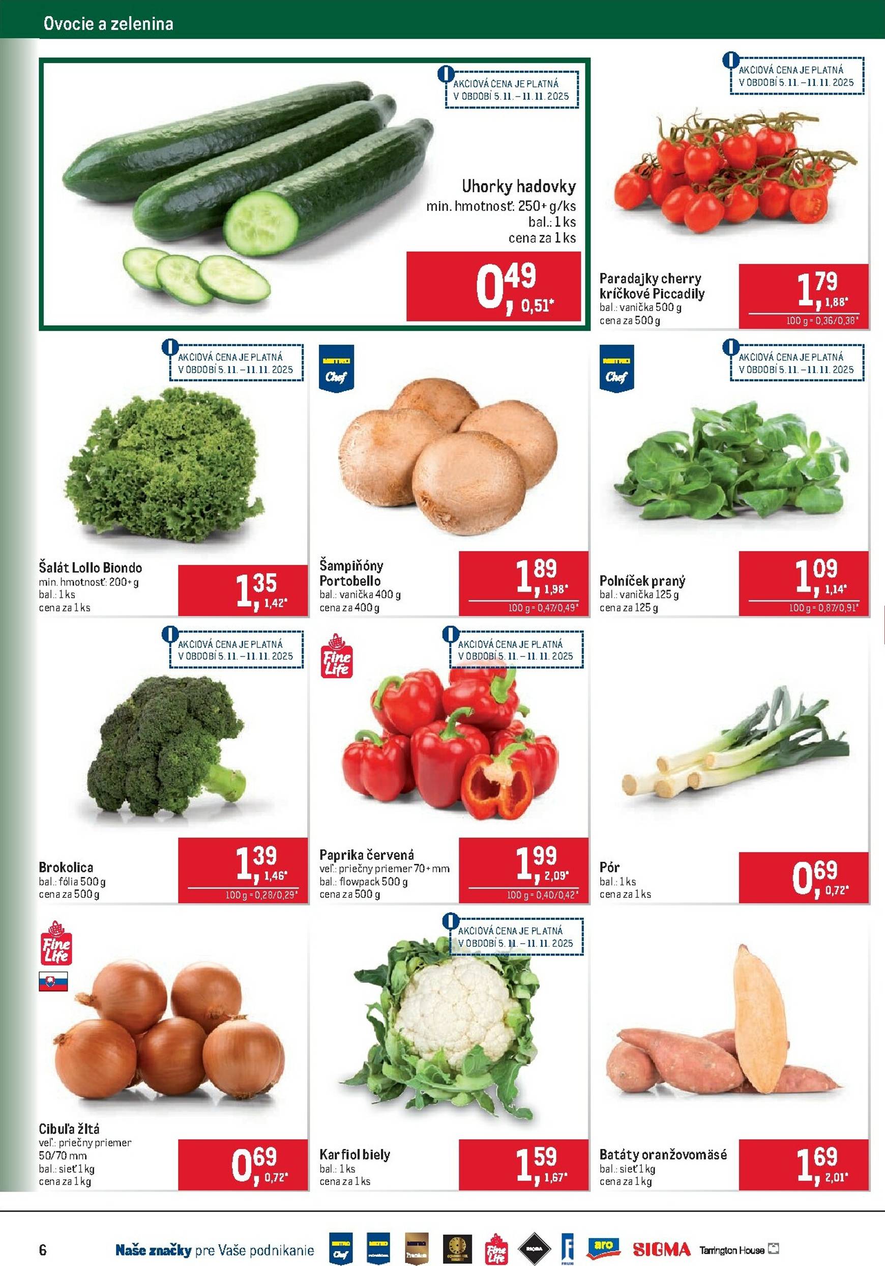 Page 6 of Aktuálny metro leták platný od stredy 05.11 do 18.11