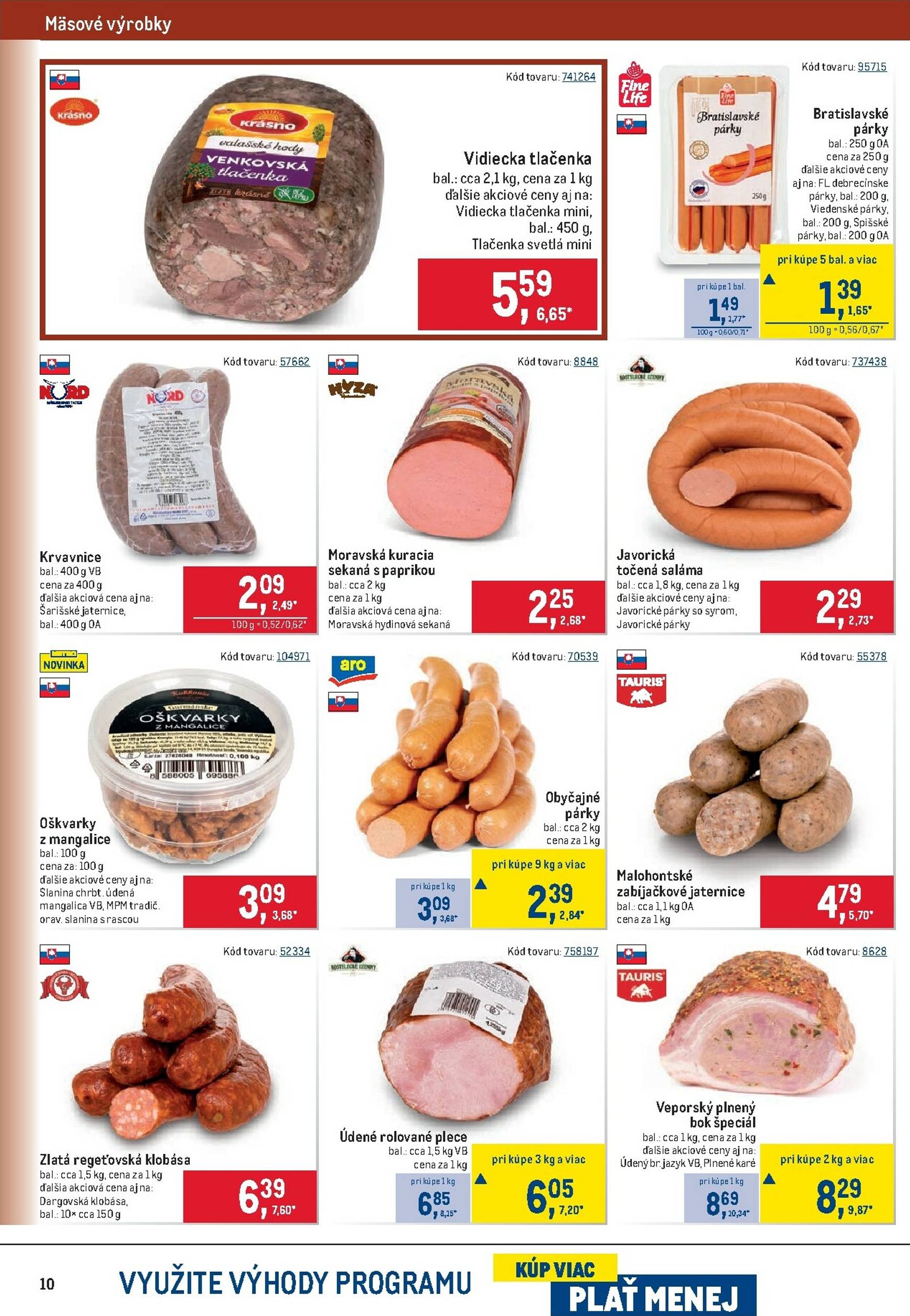 Page 10 of Aktuálny metro leták platný od stredy 05.11 do 18.11