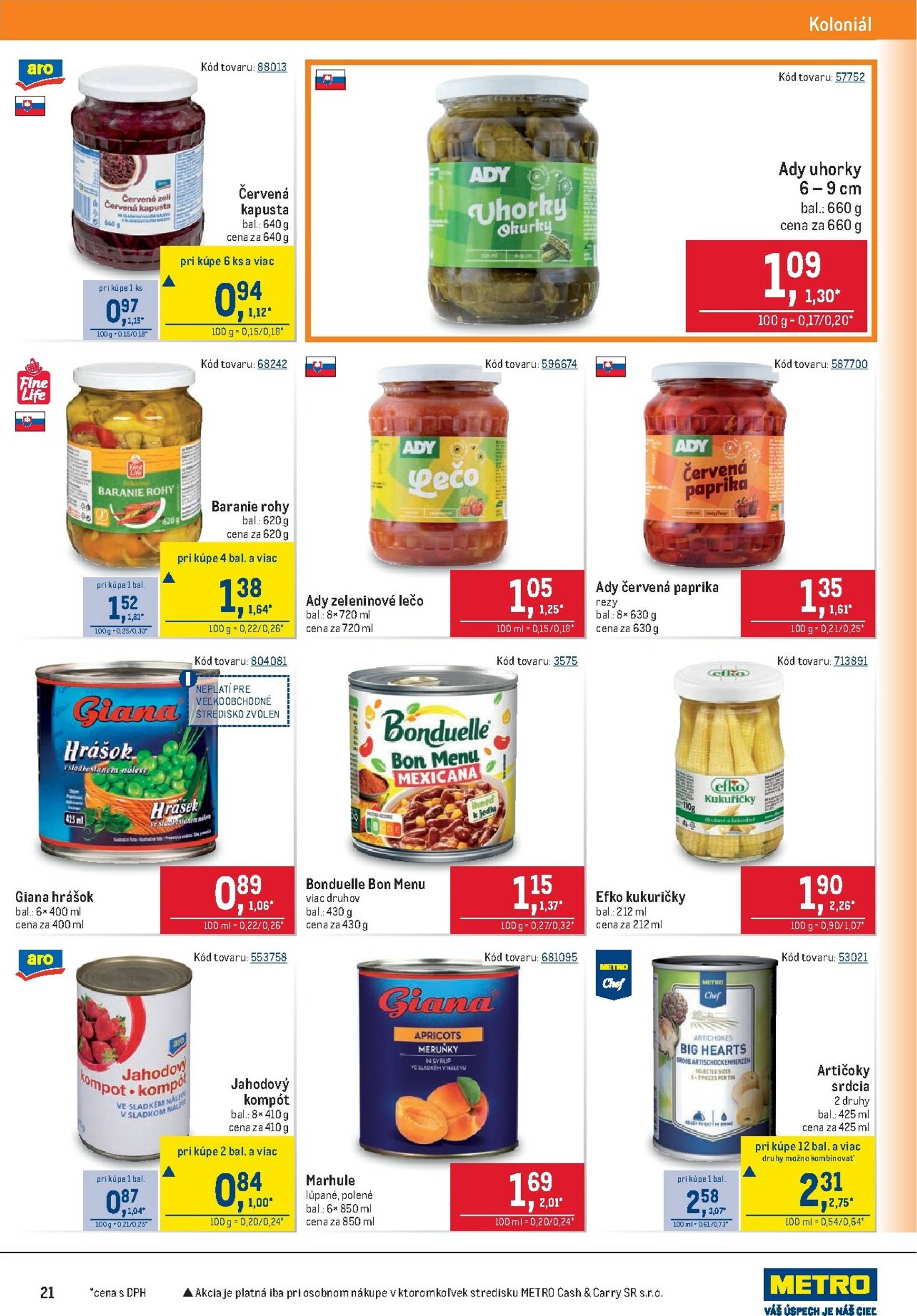 Page 21 of Aktuálny metro leták platný od stredy 05.11 do 18.11