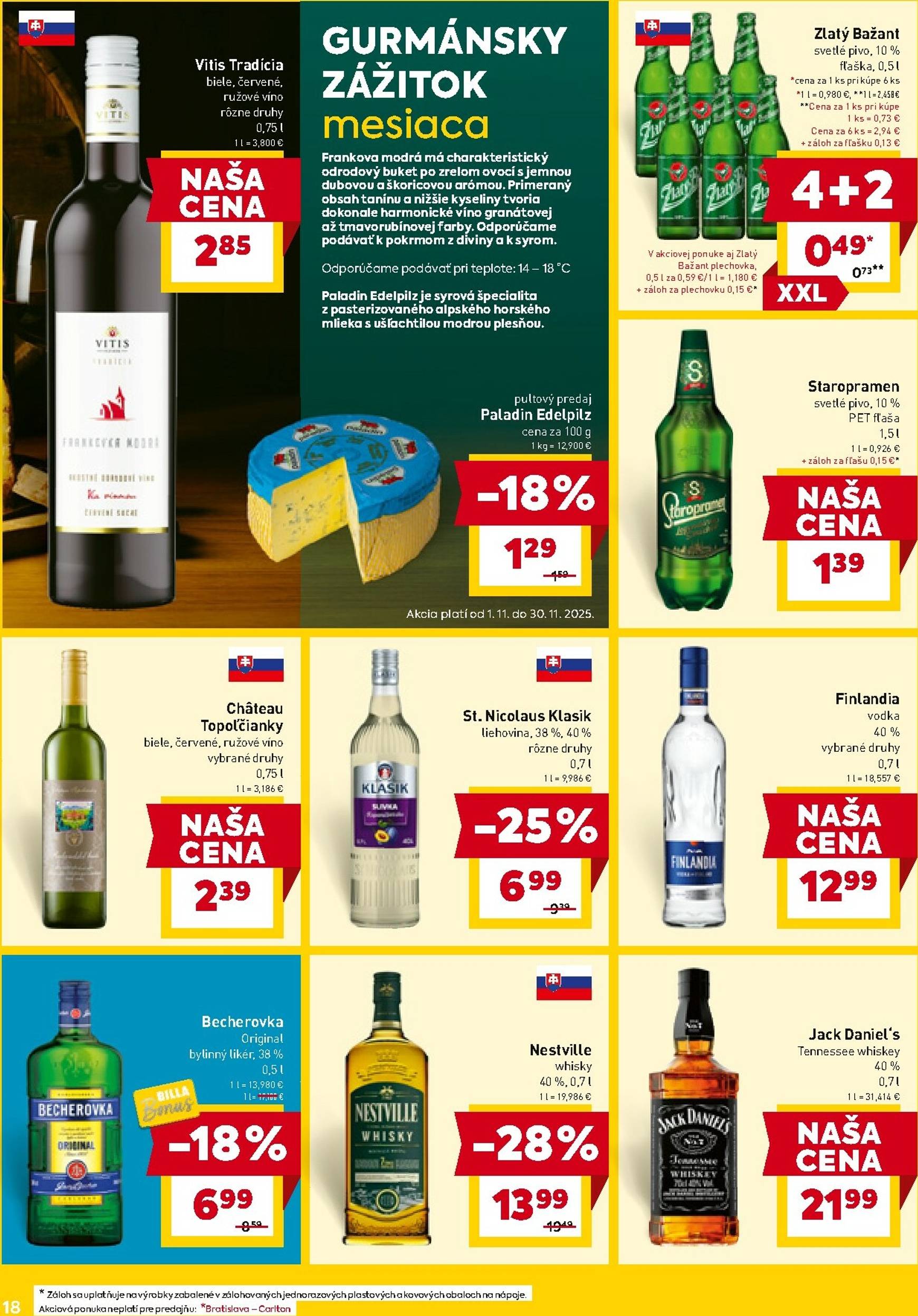 Page 18 of Aktuálny billa leták platný od stredy 29.10 do 04.11