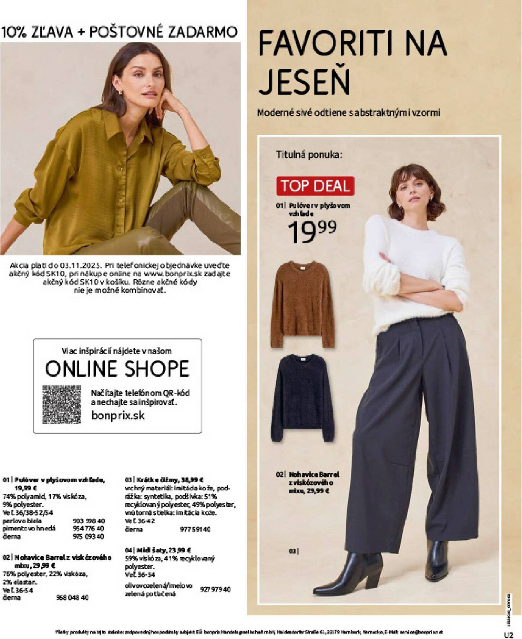 Page 2 of Aktuálny bonprix leták platný od stredy 05.11 do 08.12