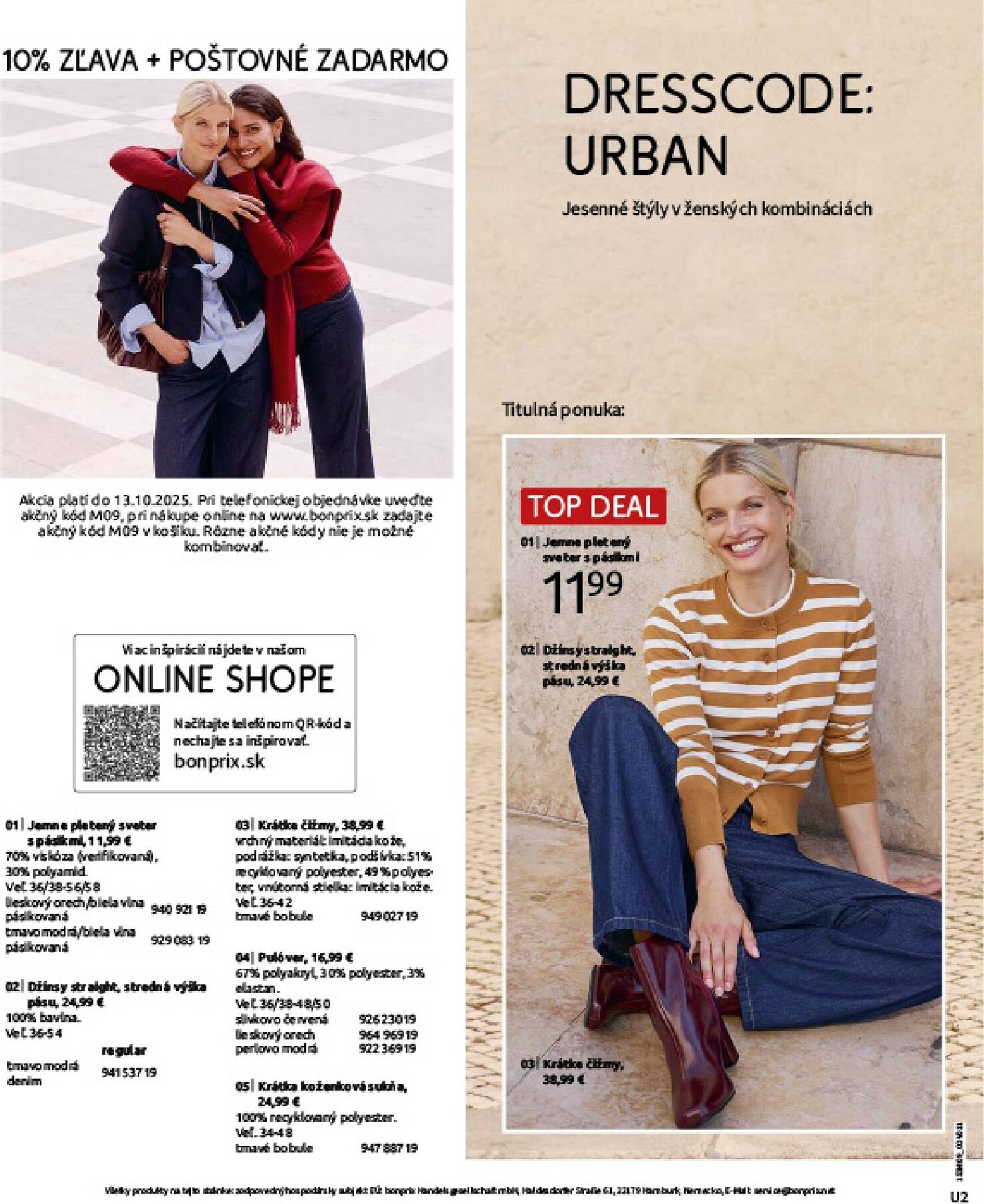 Page 2 of Aktuálny bonprix leták platný od štvrtka 23.10 do 18.11