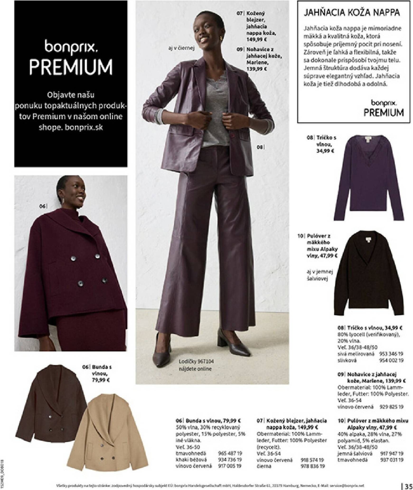 Page 37 of Aktuálny bonprix leták platný od štvrtka 23.10 do 18.11