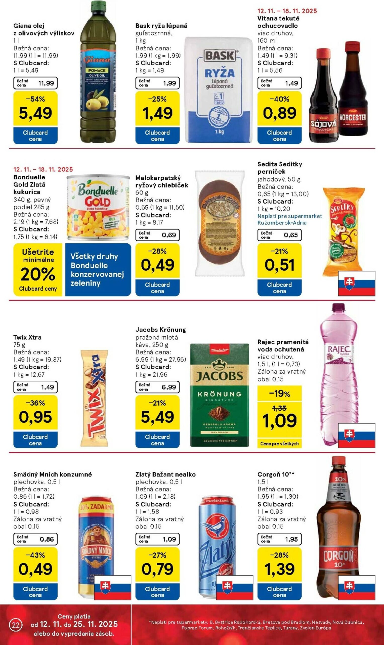 Page 22 of Aktuálny tesco leták platný od stredy 12.11 do 18.11