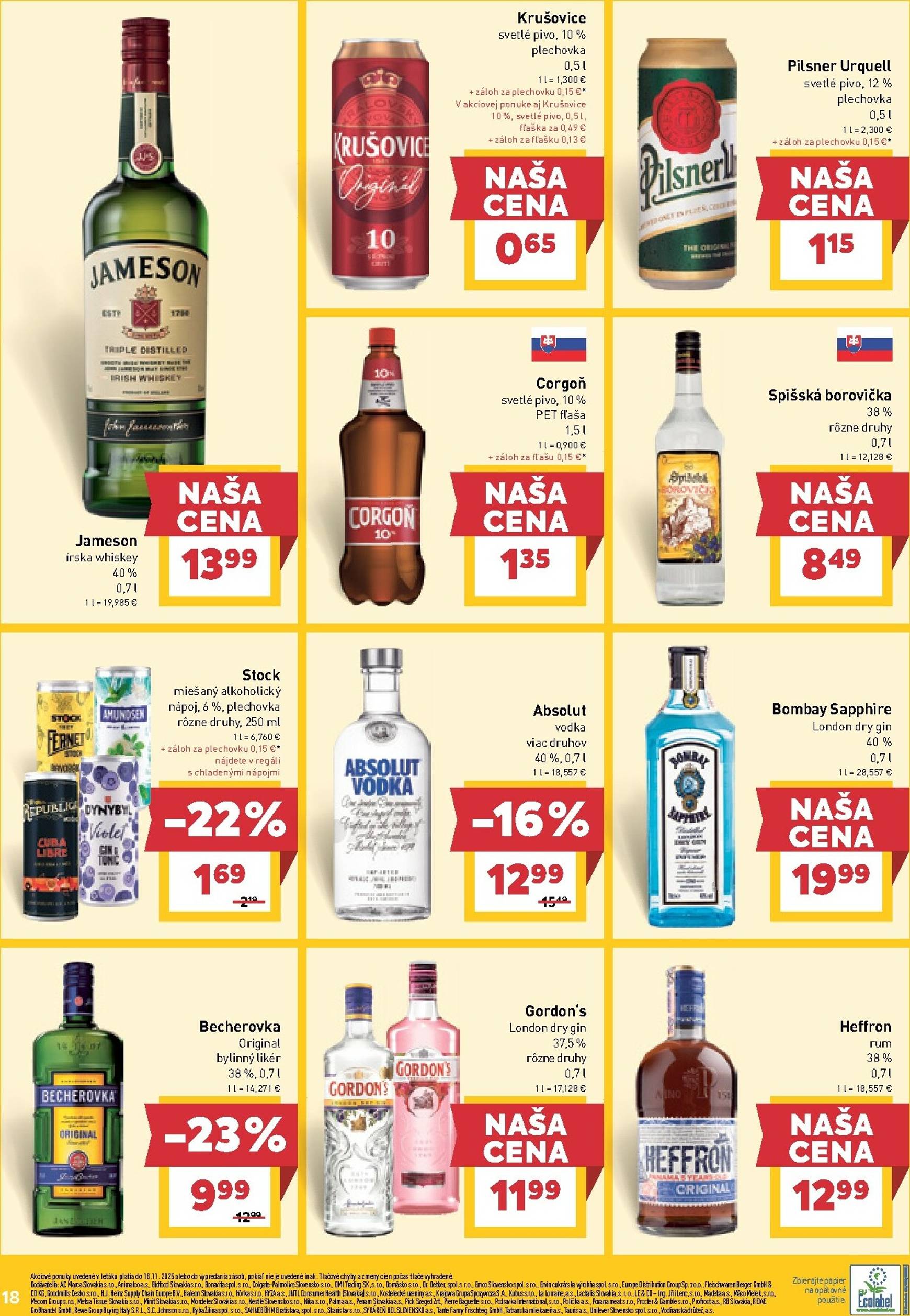 Page 18 of Aktuálny billa leták platný od stredy 12.11 do 18.11