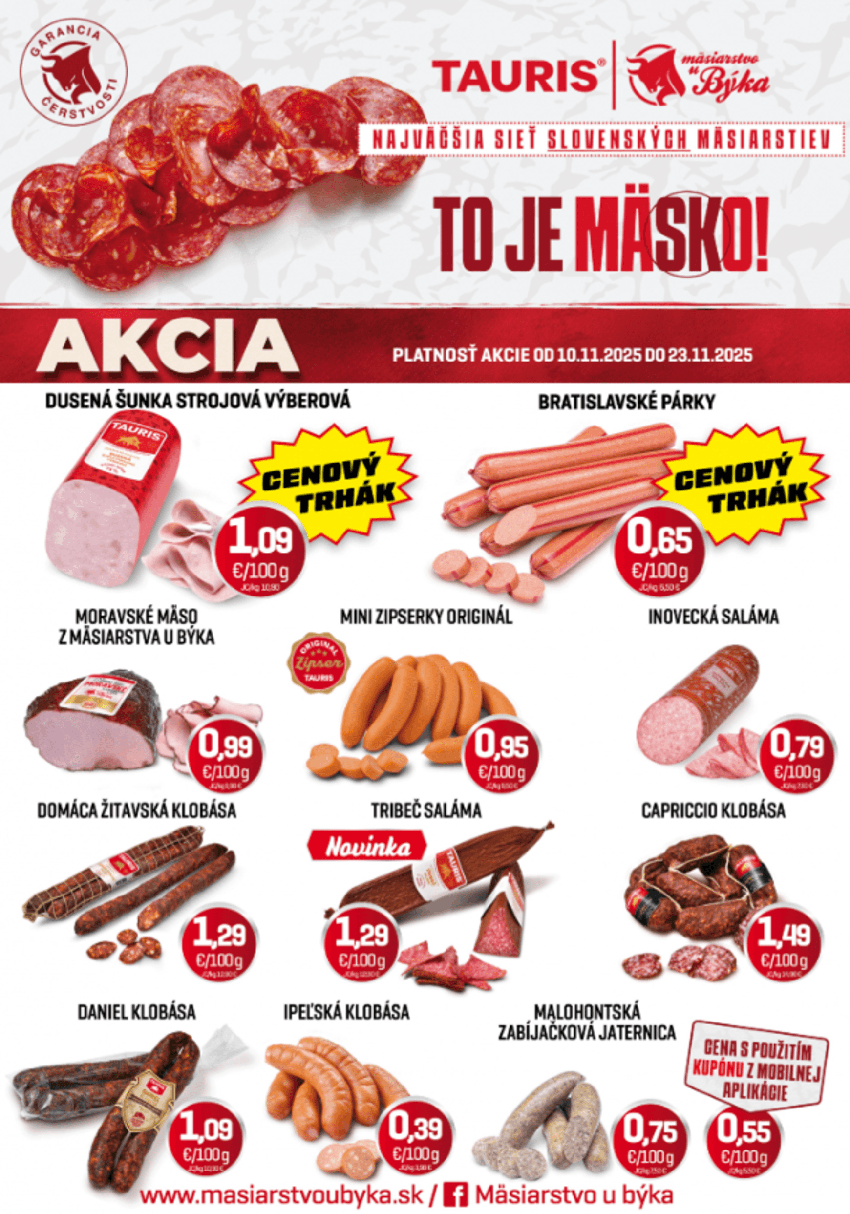 Page 2 of Aktuálny tauris leták platný od pondelka 10.11 do 23.11