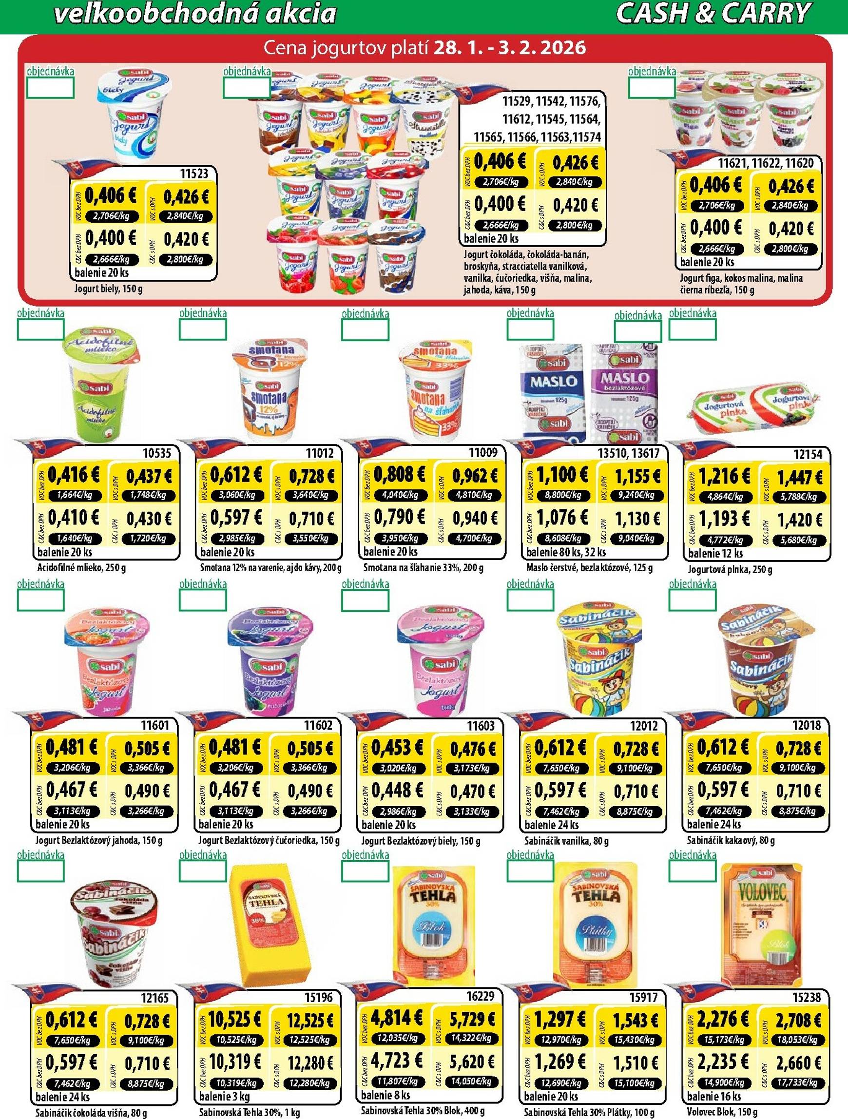 Page 2 of Aktuálny milk-agro leták platný od stredy 21.01 do 03.02