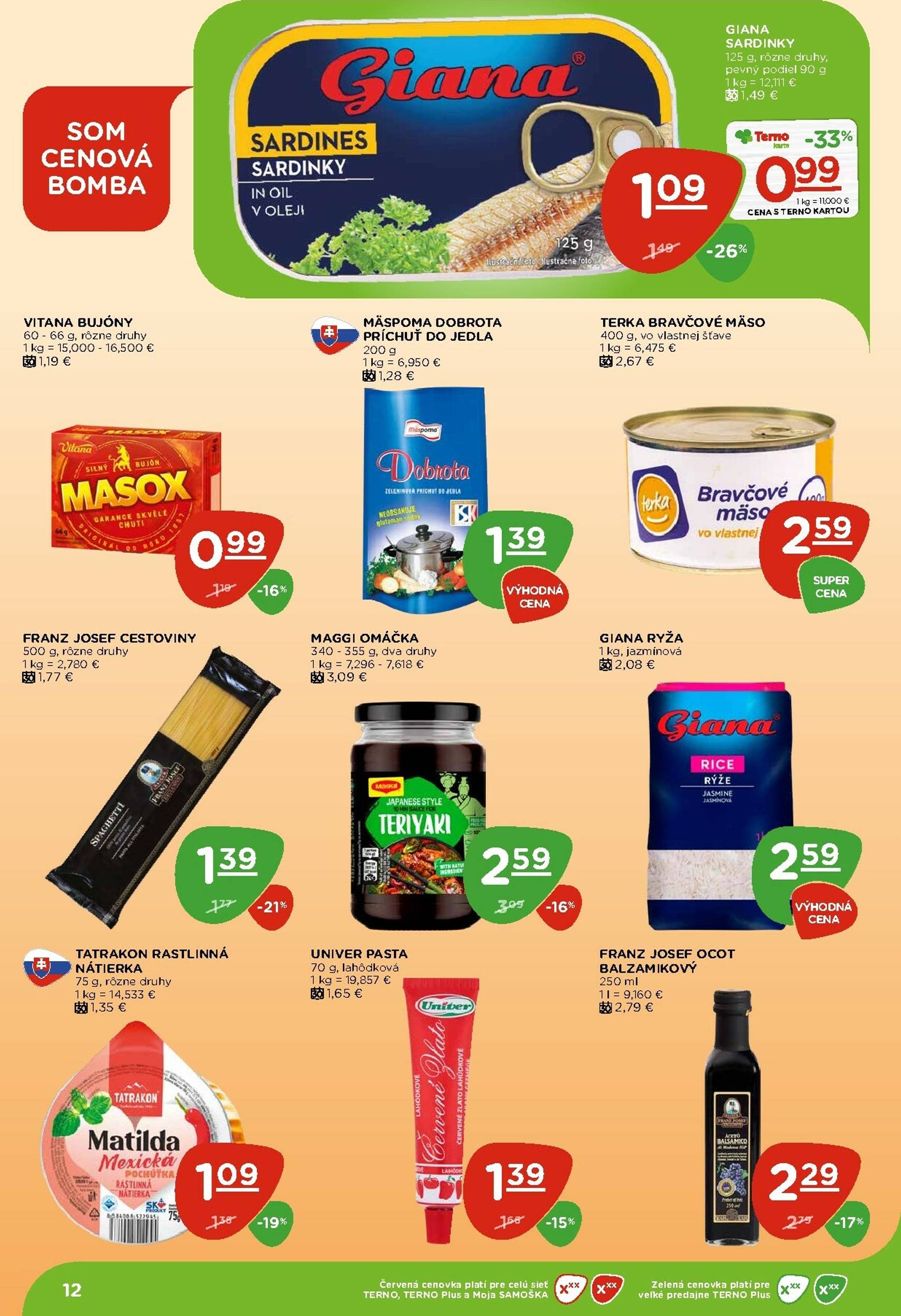 Page 12 of Aktuálny terno leták platný od štvrtka 22.01 do 28.01