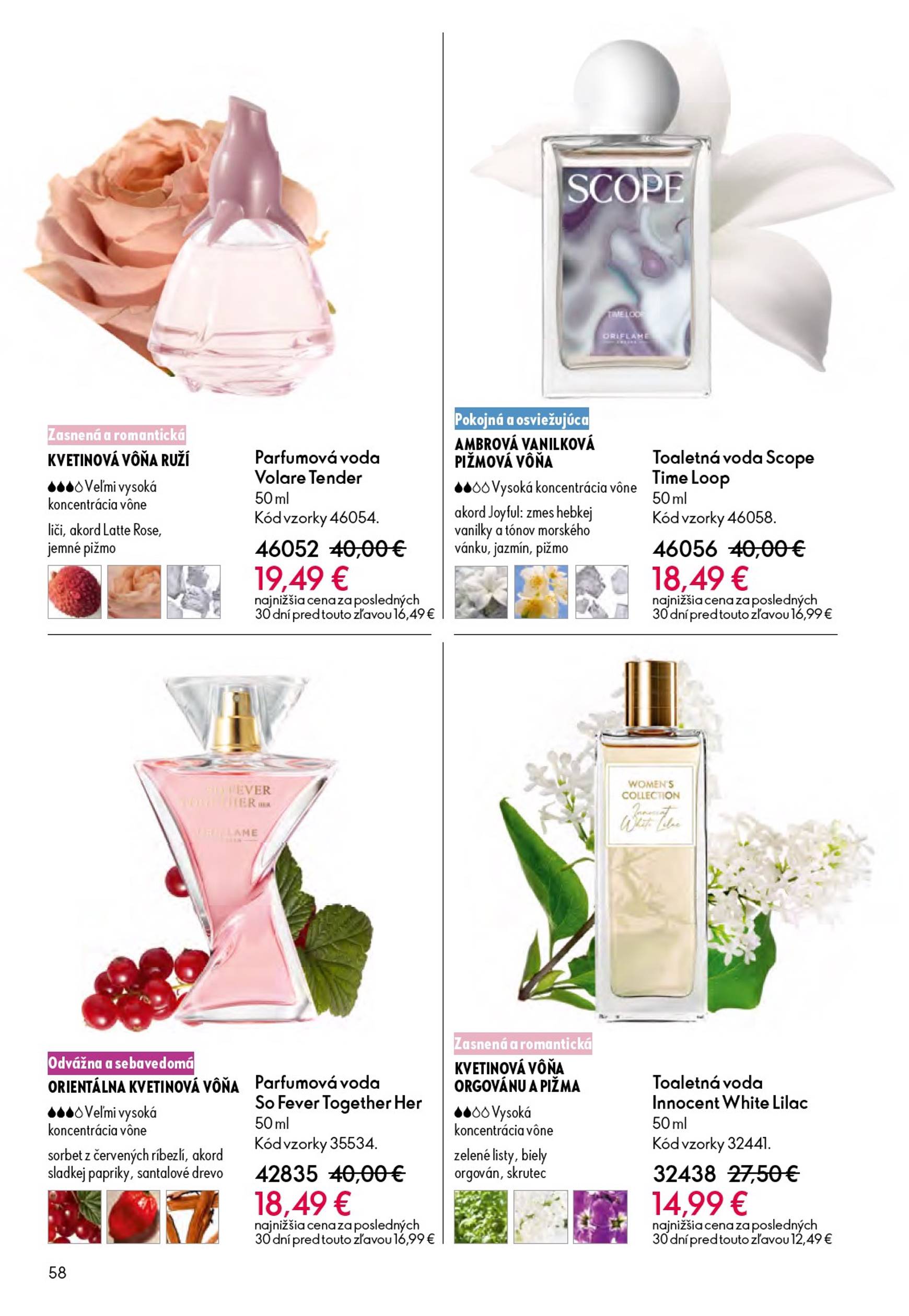 Page 58 of Aktuálny oriflame leták platný od stredy 21.01 do 10.02