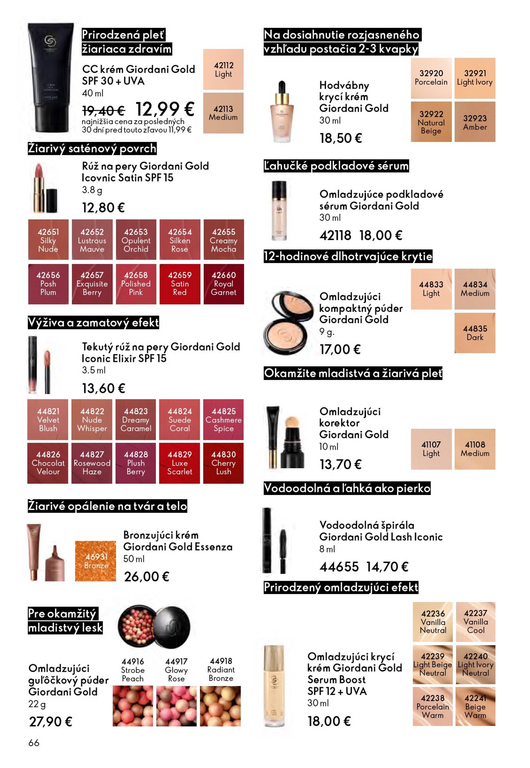 Page 66 of Aktuálny oriflame leták platný od stredy 21.01 do 10.02