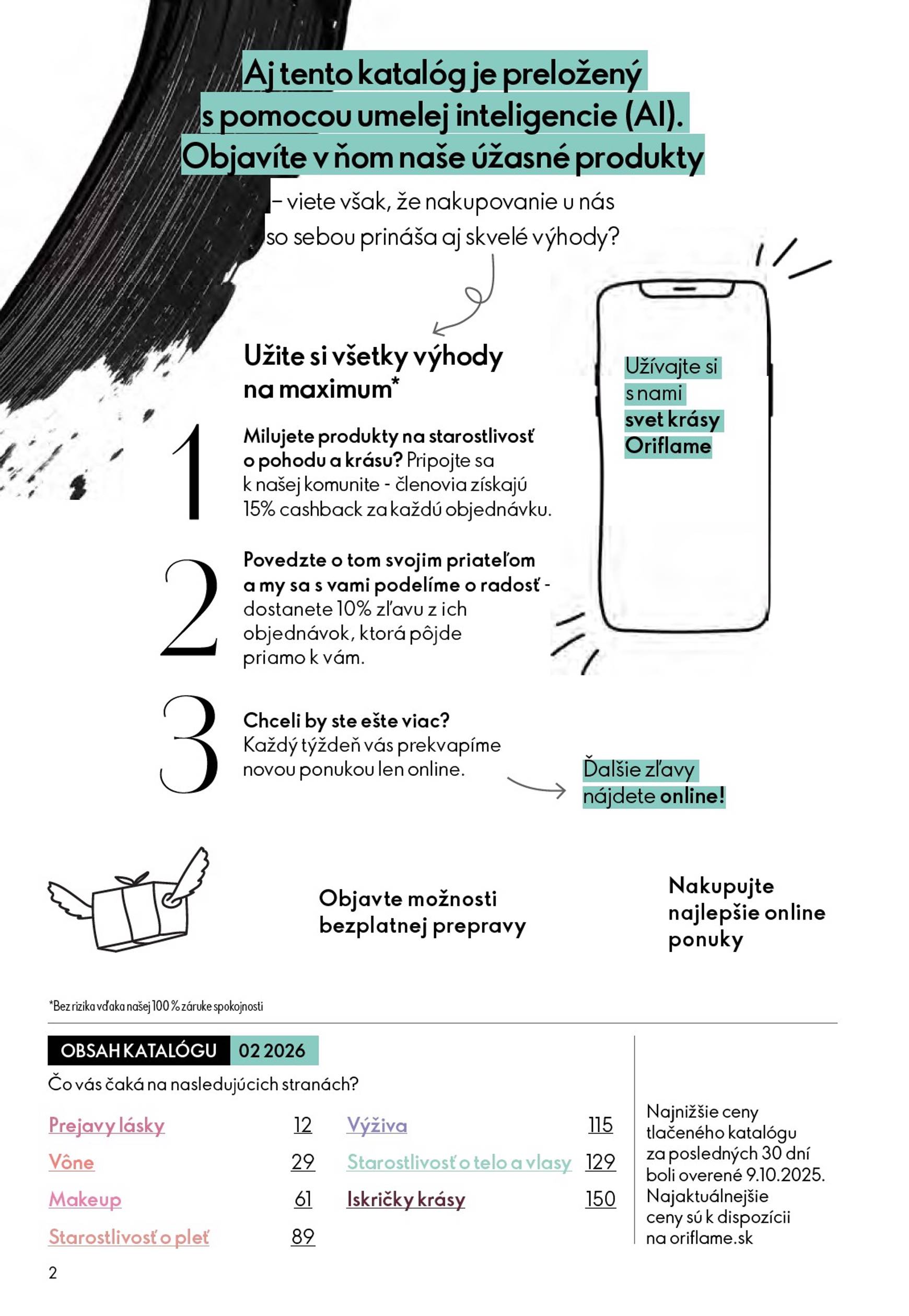 Page 2 of Aktuálny oriflame leták platný od stredy 21.01 do 10.02