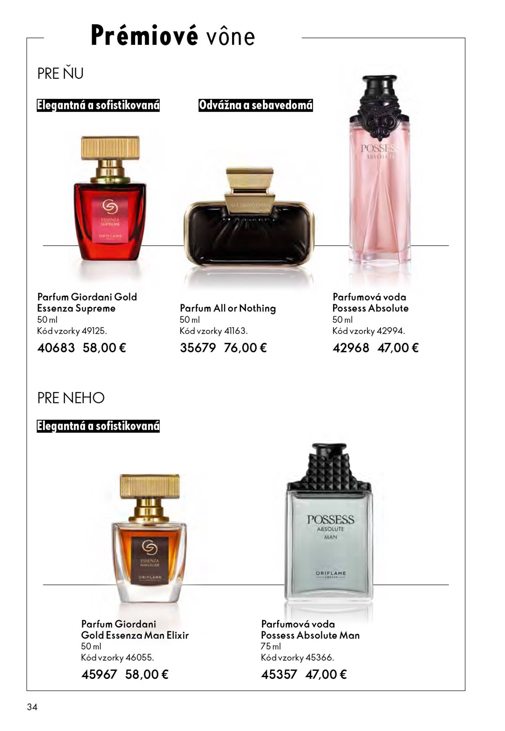 Page 34 of Aktuálny oriflame leták platný od stredy 21.01 do 10.02