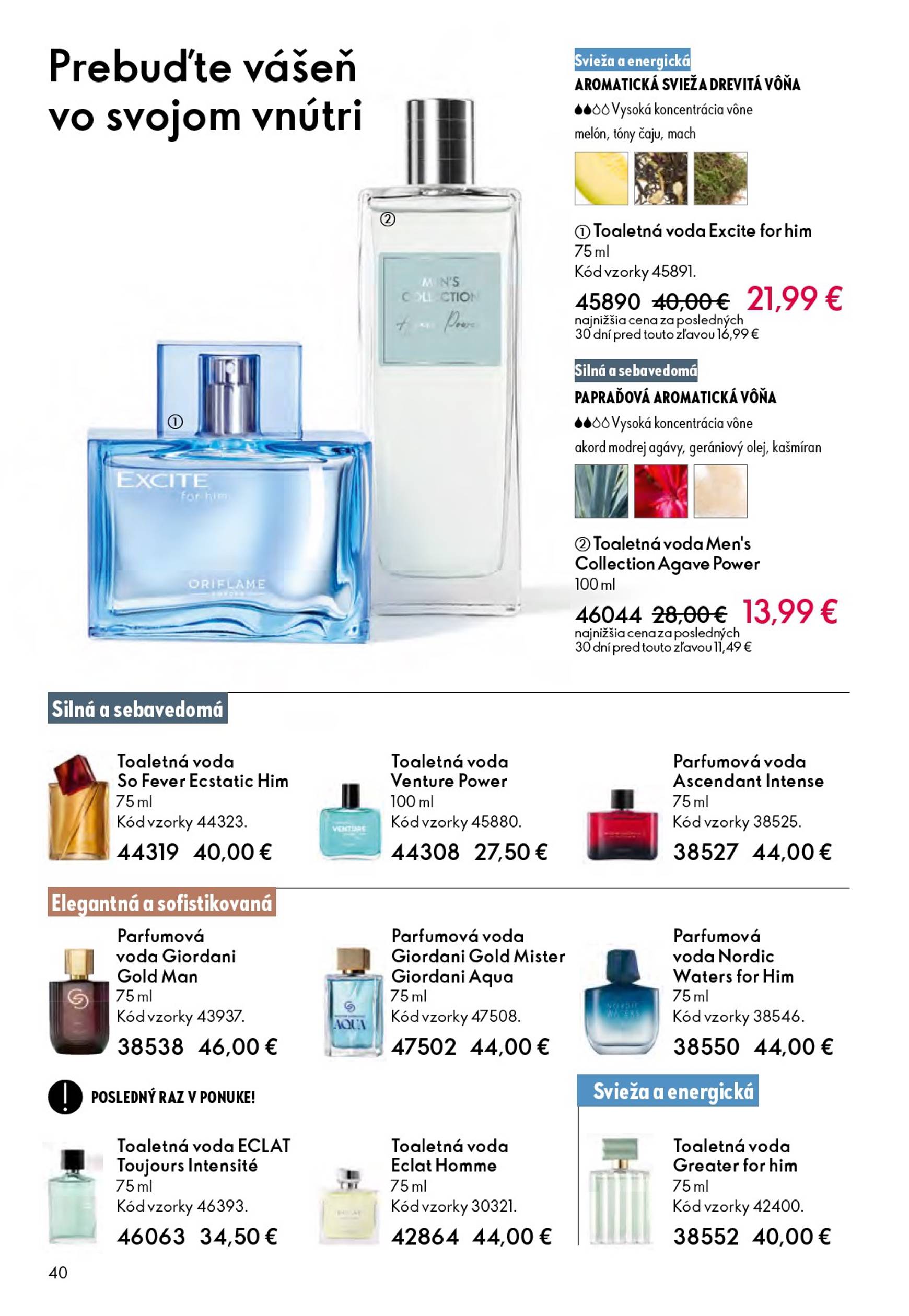 Page 40 of Aktuálny oriflame leták platný od stredy 21.01 do 10.02