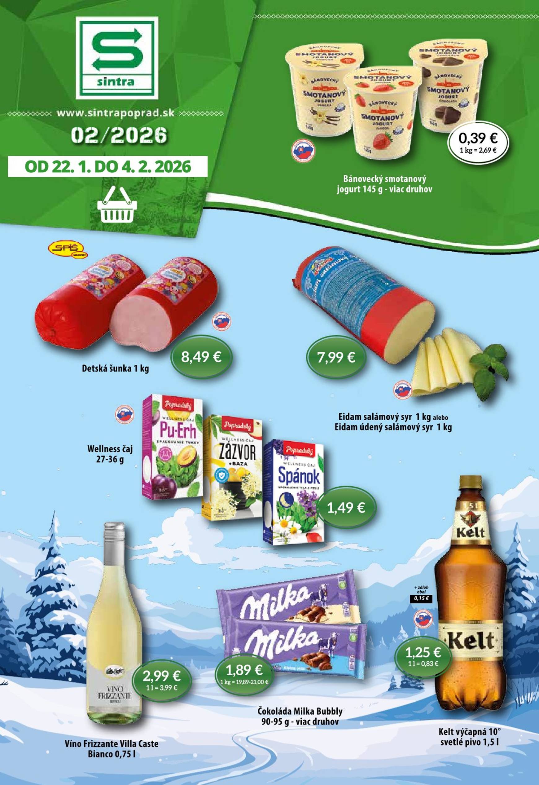 Page 1 of Aktuálny sintra leták platný od štvrtka 22.01 do 04.02