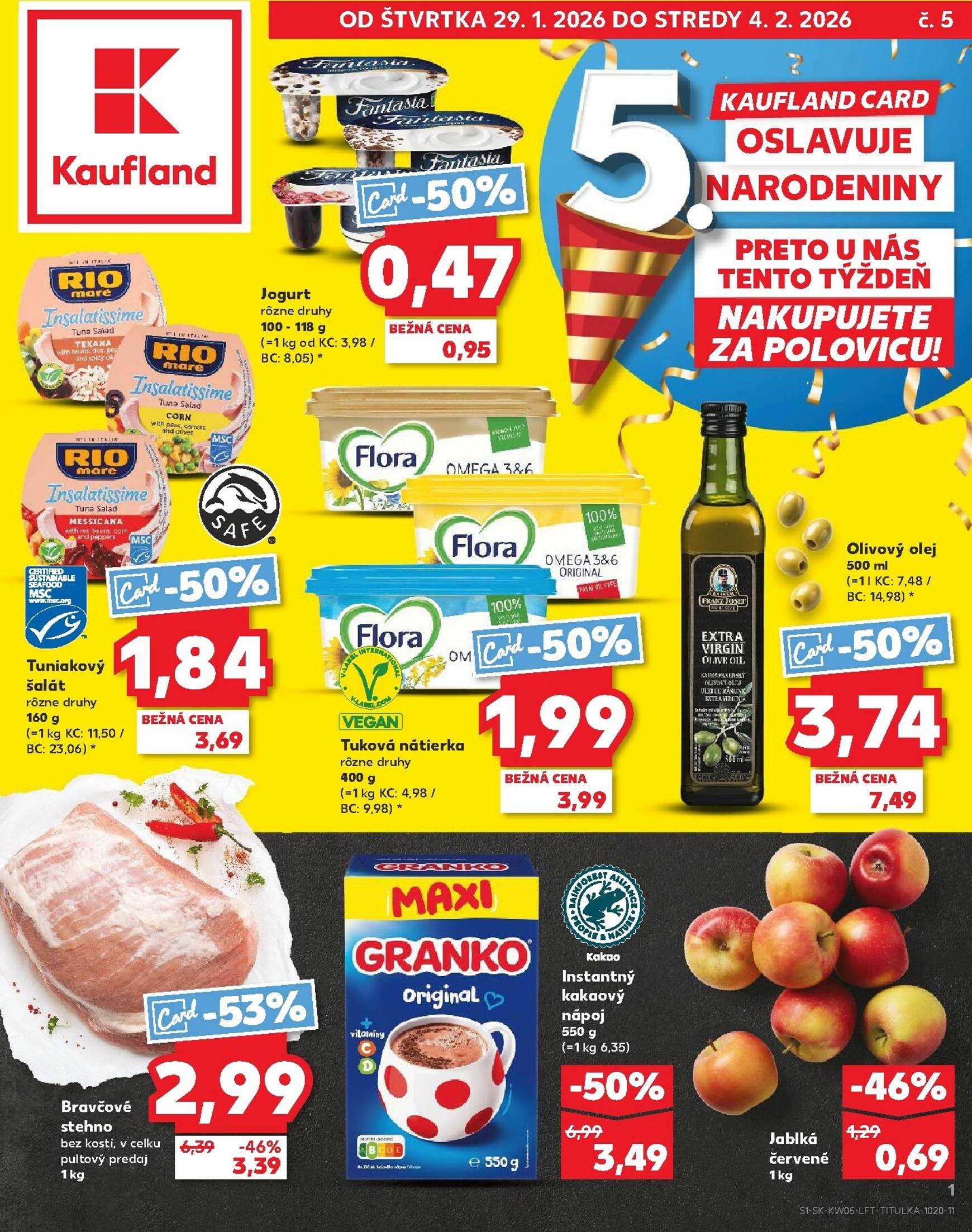 Page 1 of Aktuálny kaufland leták platný od štvrtka 29.01 do 04.02
