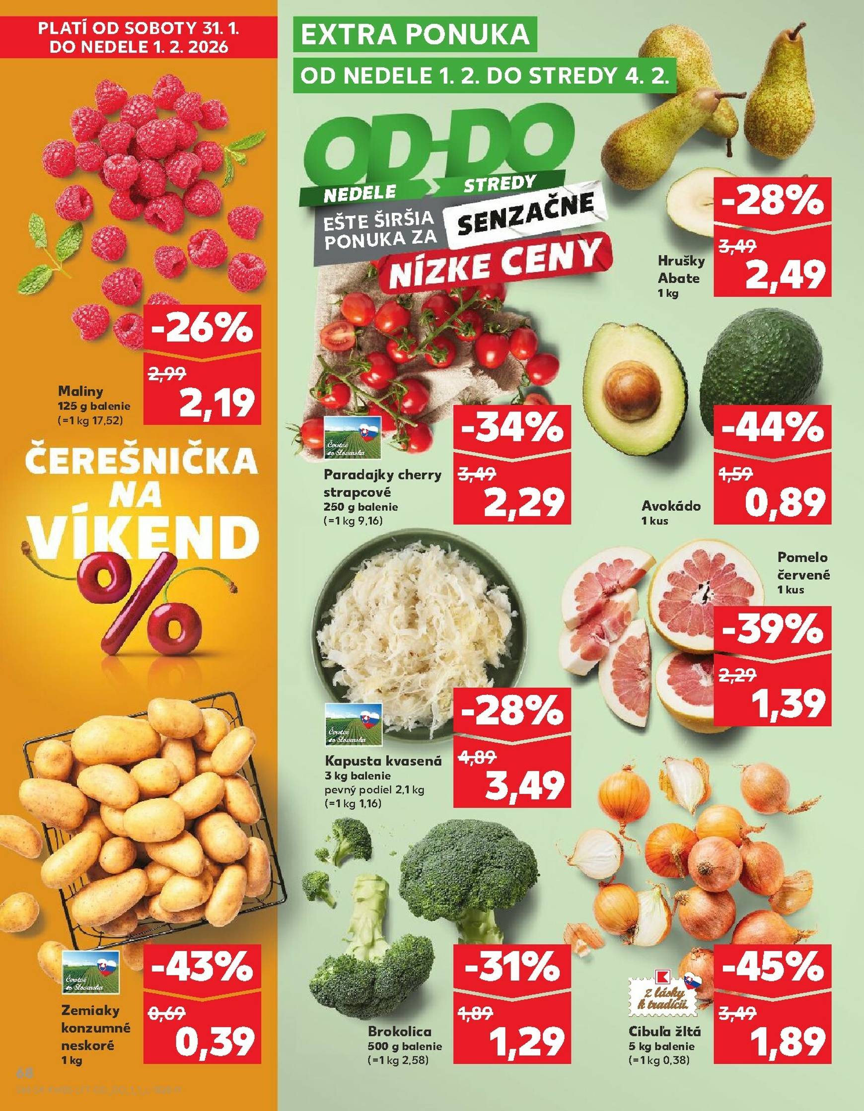 Page 68 of Aktuálny kaufland leták platný od štvrtka 29.01 do 04.02