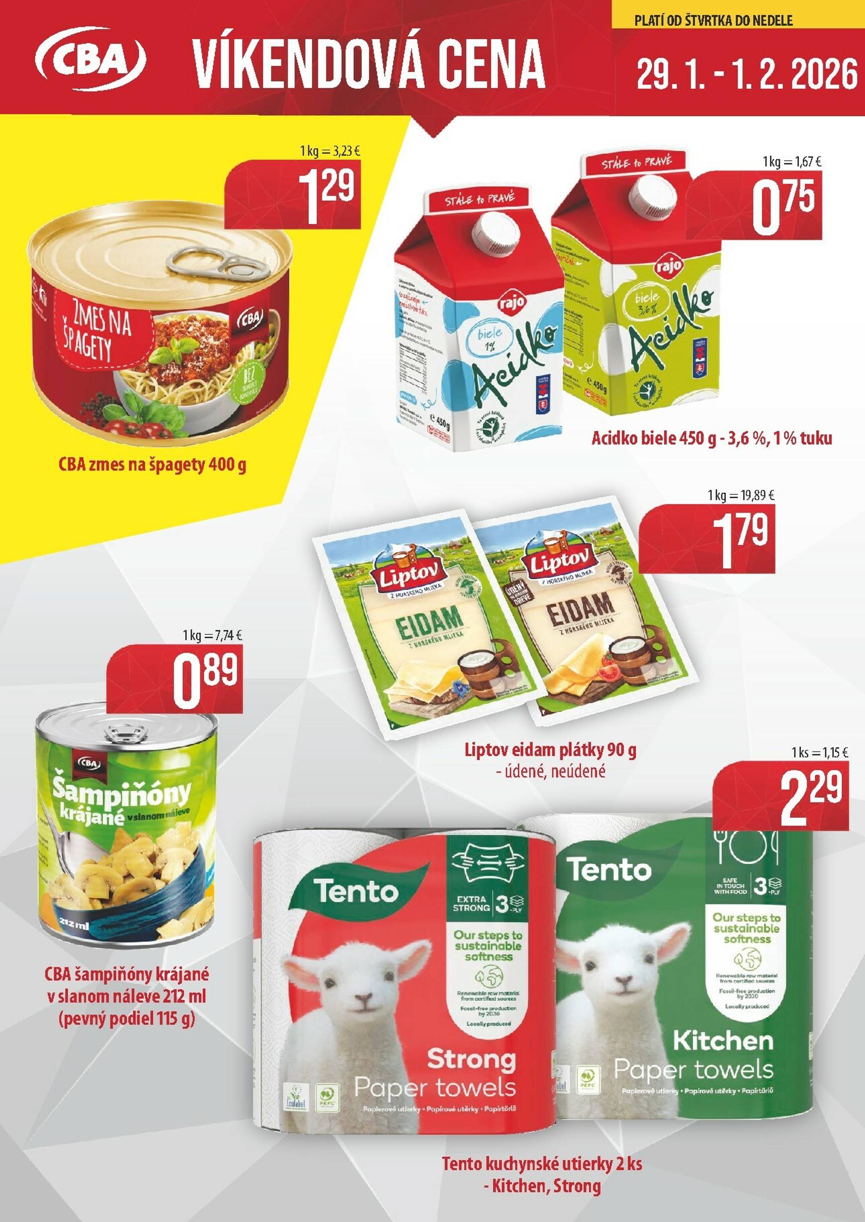 Page 1 of Aktuálny cba leták platný od štvrtka 29.01 do 01.02