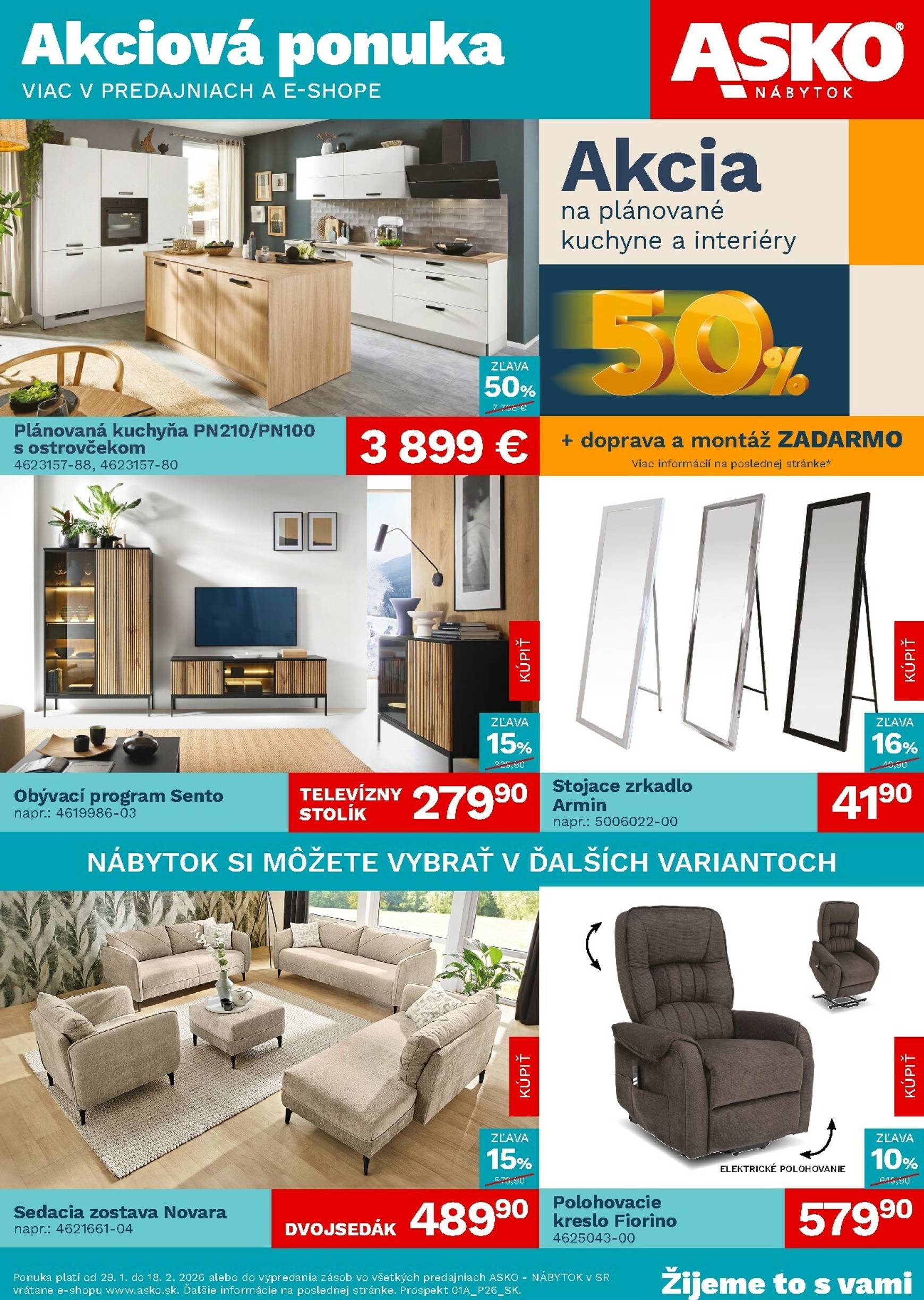 Page 1 of Aktuálny asko-nabytok leták platný od štvrtka 29.01 do 18.02
