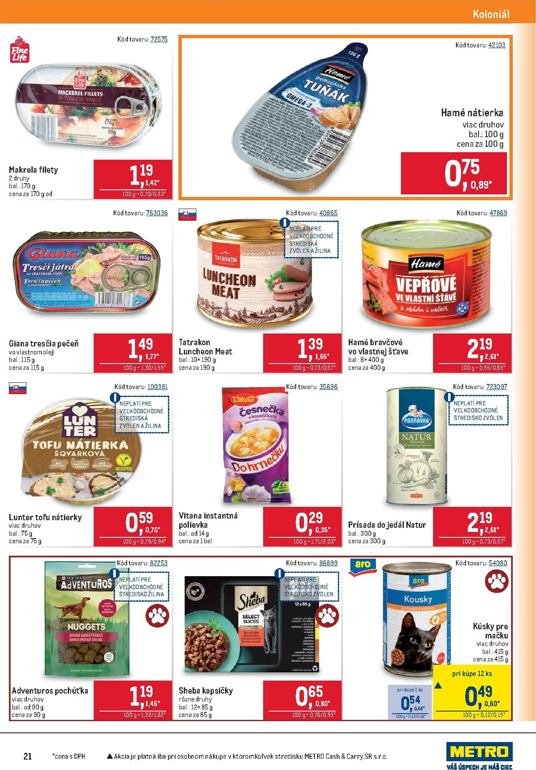 Page 21 of Aktuálny metro leták platný od stredy 28.01 do 10.02