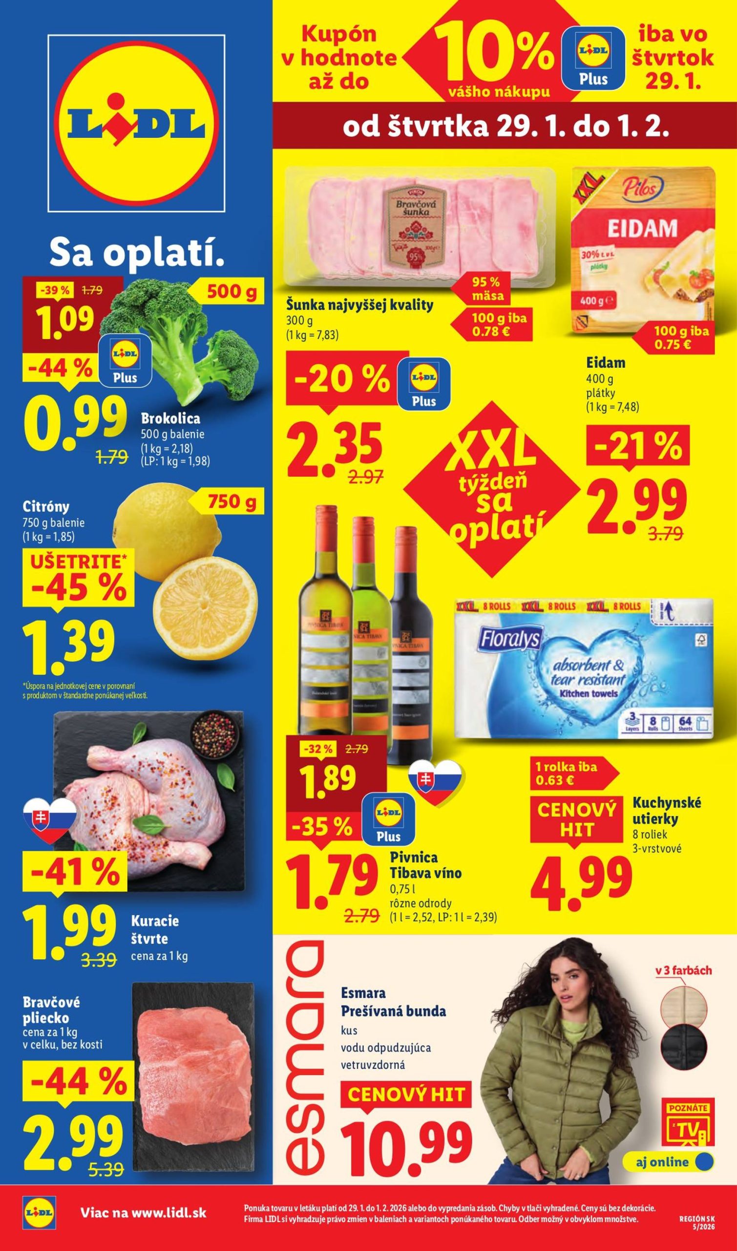Page 1 of Aktuálny lidl leták platný od štvrtka 29.01 do 01.02
