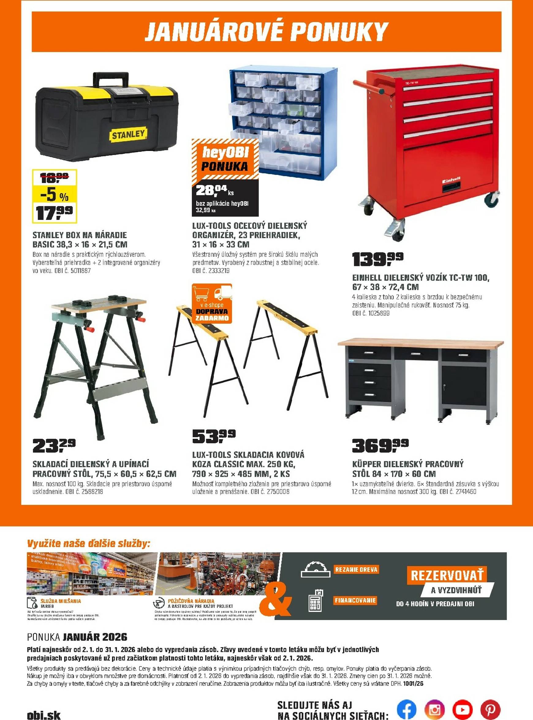 Page 18 of Aktuálny obi leták platný od piatka 02.01 do 31.01