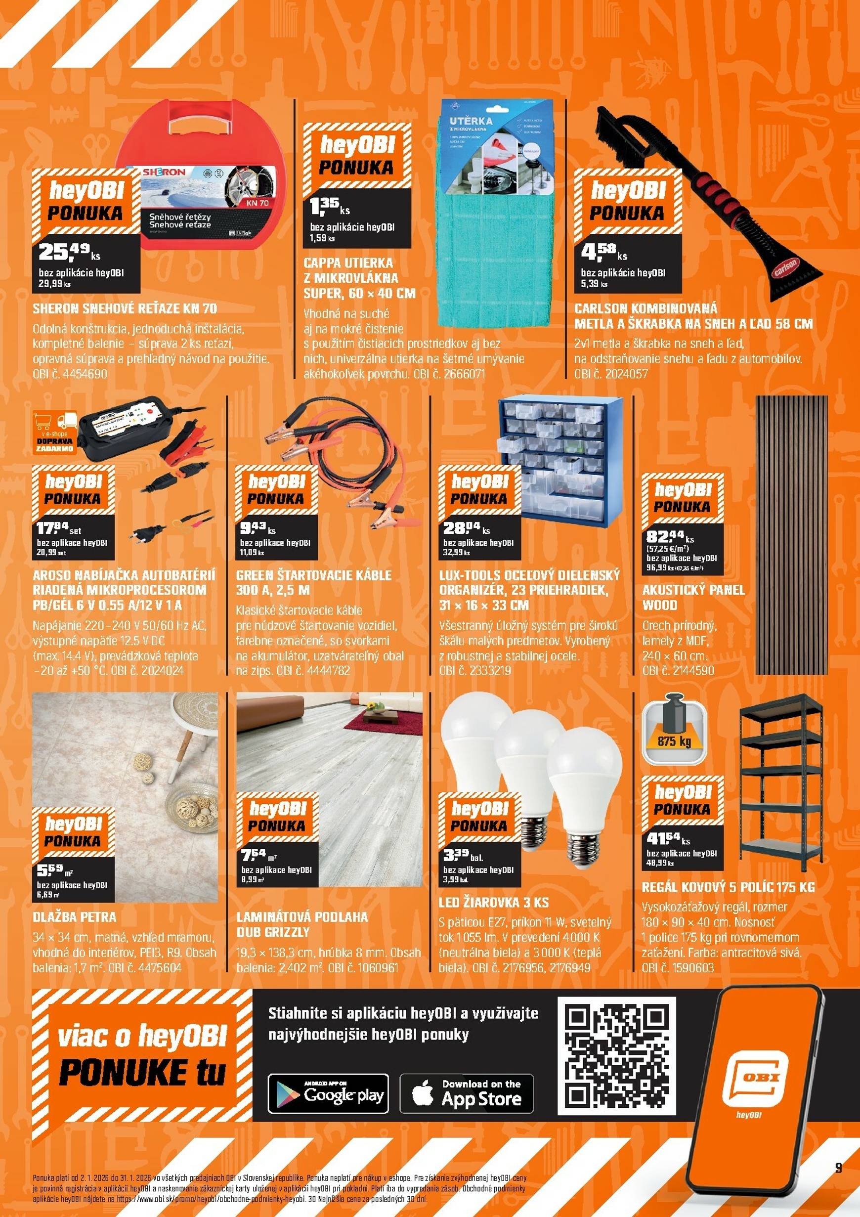 Page 9 of Aktuálny obi leták platný od piatka 02.01 do 31.01