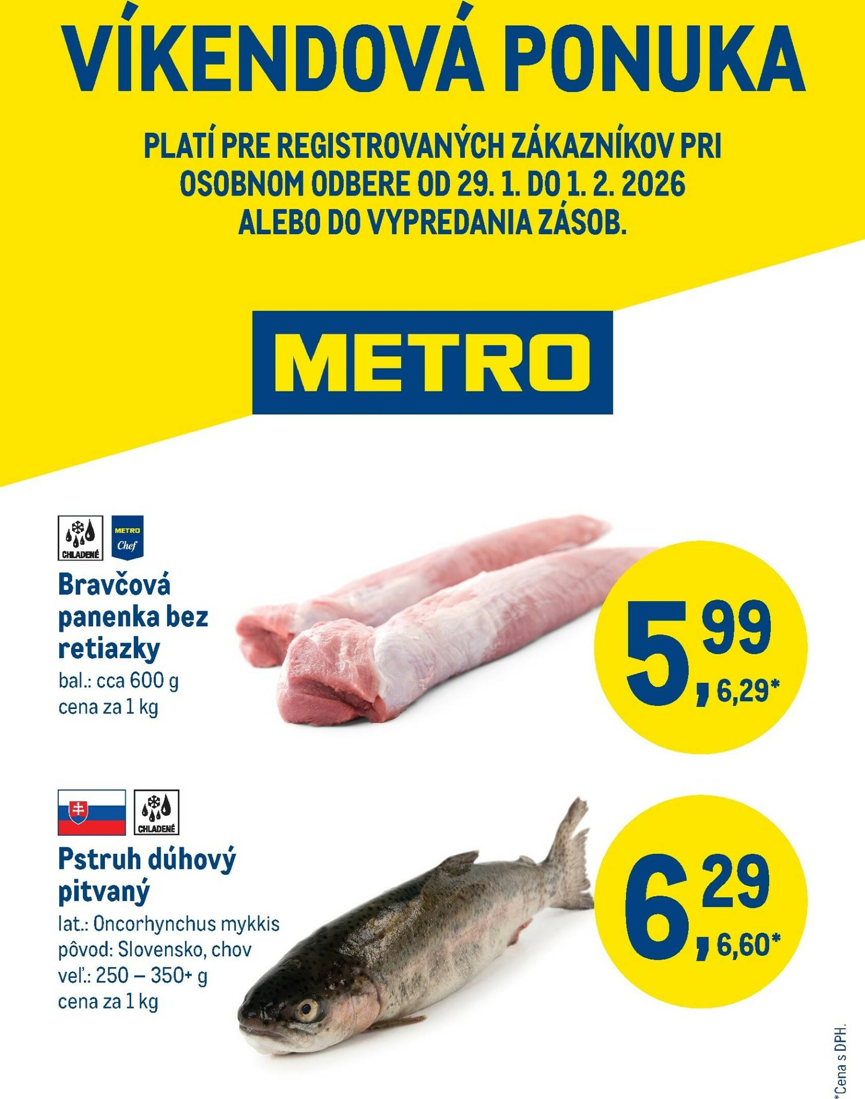 Page 1 of Aktuálny metro leták platný od štvrtka 29.01 do 01.02