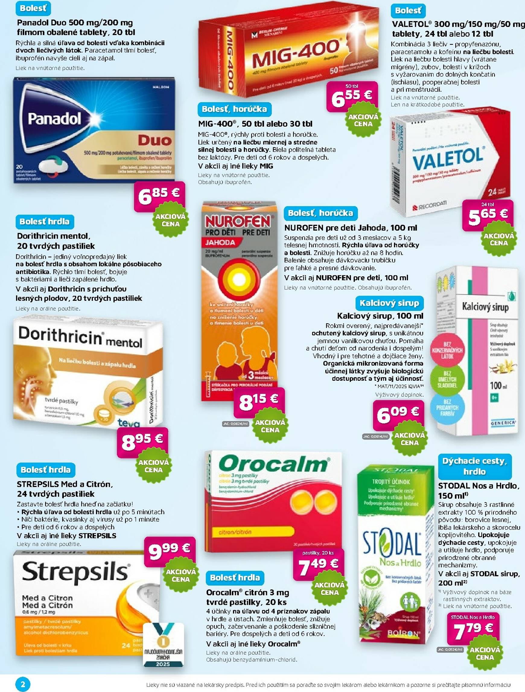 Page 2 of Aktuálny plus-lekaren leták platný od nedele 01.02 do 28.02