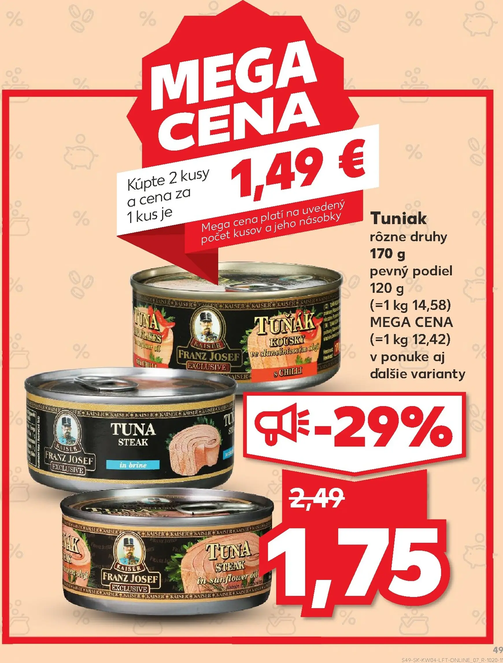 Page 49 of Aktuálny kaufland leták platný od štvrtka 22.01 do 28.01