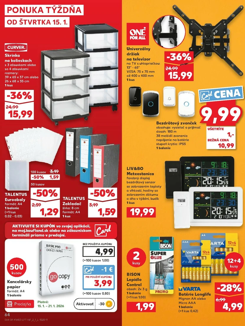 Page 64 of Aktuálny kaufland leták platný od štvrtka 15.01 do 21.01