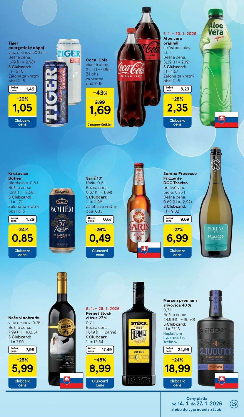 Page 29 of Aktuálny tesco leták platný od stredy 14.01 do 20.01