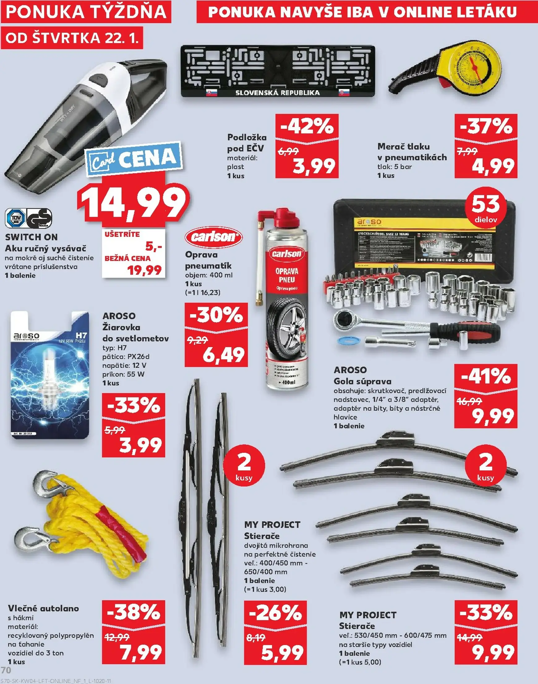 Page 70 of Aktuálny kaufland leták platný od štvrtka 22.01 do 28.01