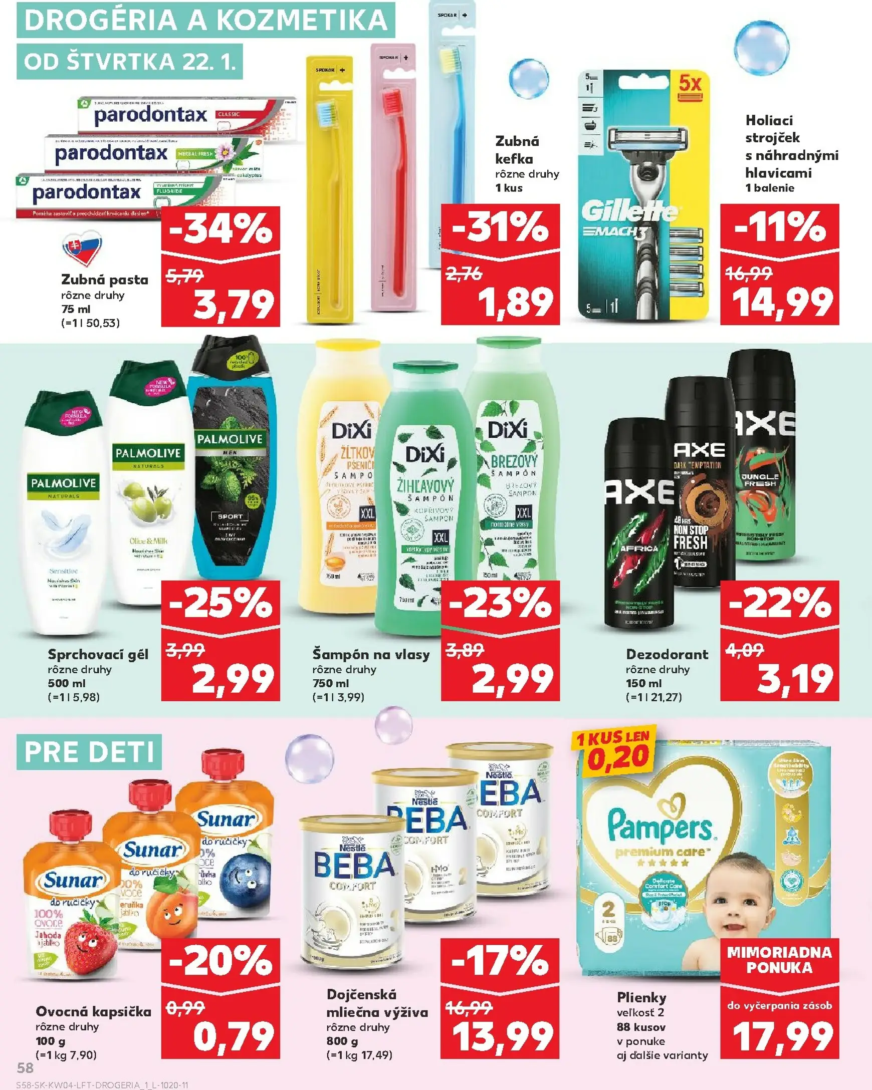 Page 58 of Aktuálny kaufland leták platný od štvrtka 22.01 do 28.01