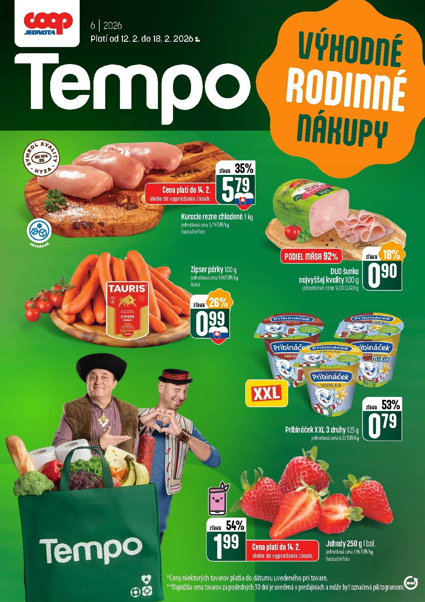 Page 1 of Aktuálny coop-jednota leták platný od štvrtka 12.02 do 18.02
