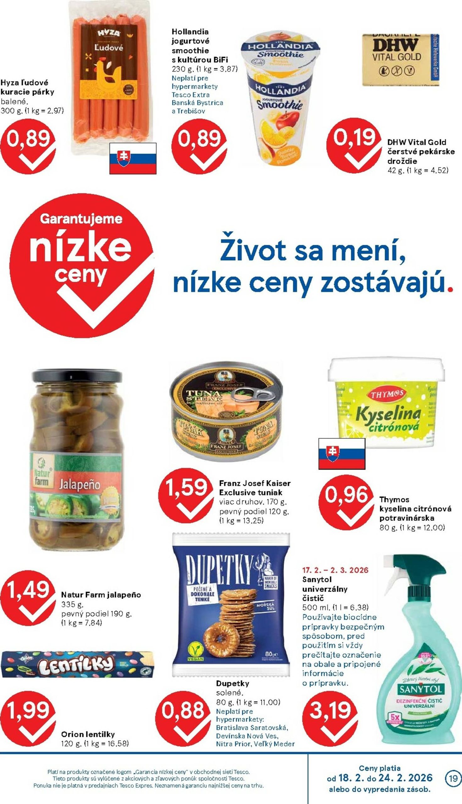 Page 19 of Aktuálny tesco leták platný od stredy 18.02 do 24.02