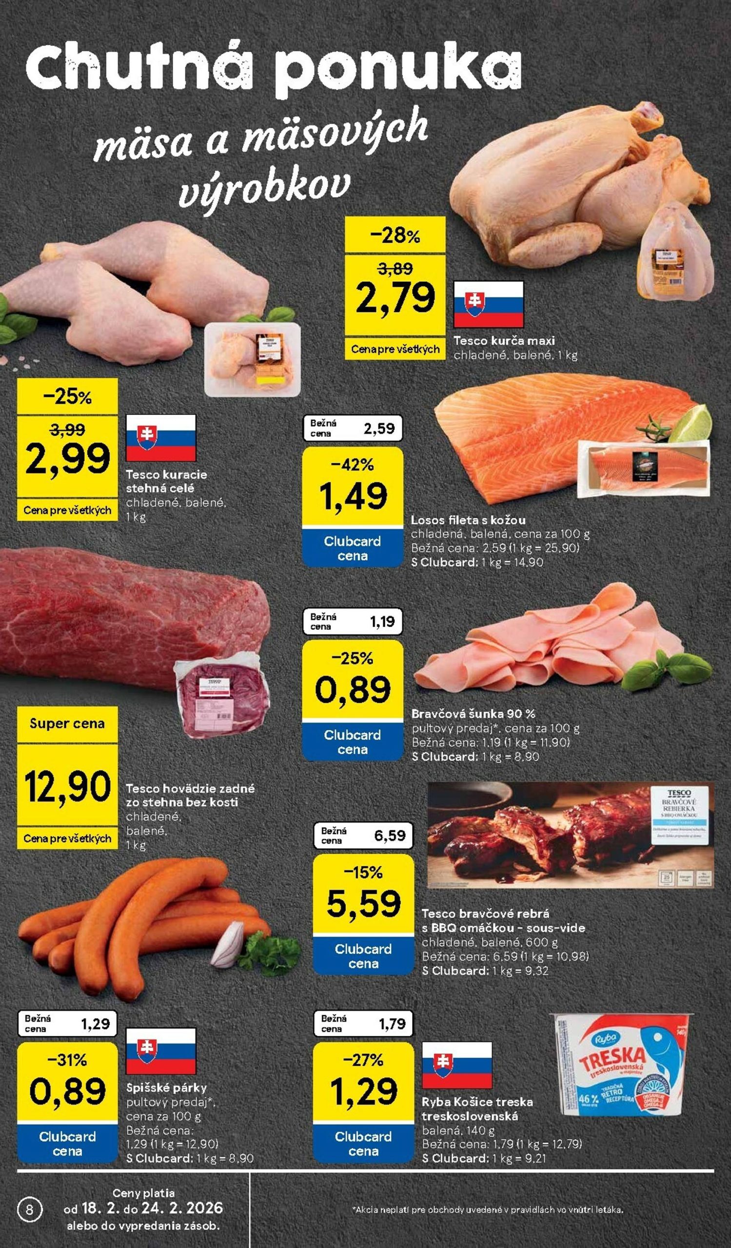 Page 8 of Aktuálny tesco leták platný od stredy 18.02 do 24.02